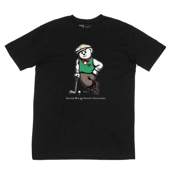 Violent Gentlemen Golfer Ron Premium Cotton T-Shirt - Comfortable & Stylish Golf Apparel for Men - Perfect for Golf Outings, Casual Wear & Sports Events
