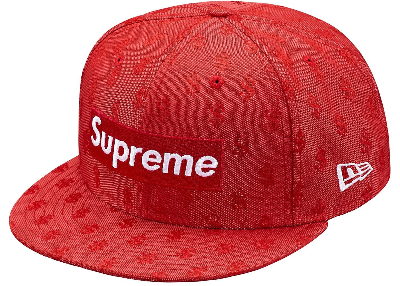 Supreme Monogram Box Logo New Era Red Snapback Hat - Streetwear Fashion for Men & Women - Perfect for Casual Wear, Hip-Hop Style & Urban Outfits