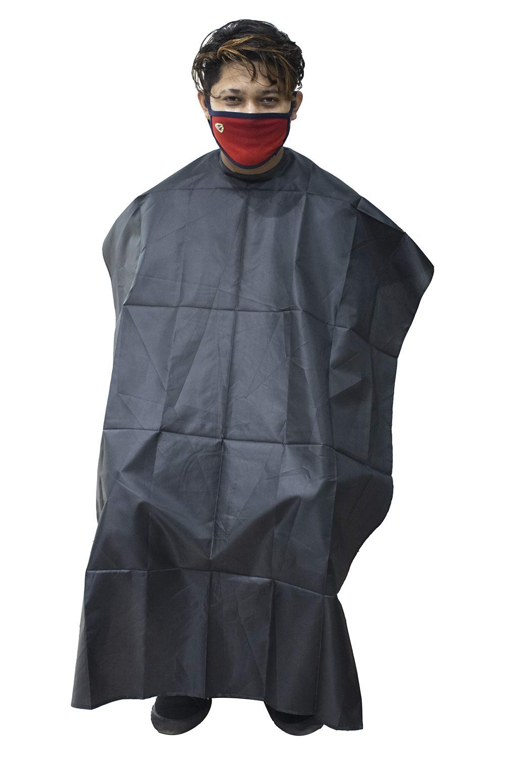 Prime Waterproof Hair Cutting Cape for Kids & Adults - Salon & Home Use, 20g Black (Pack of 1) - Perfect for Haircuts, Styling & Barber Shops