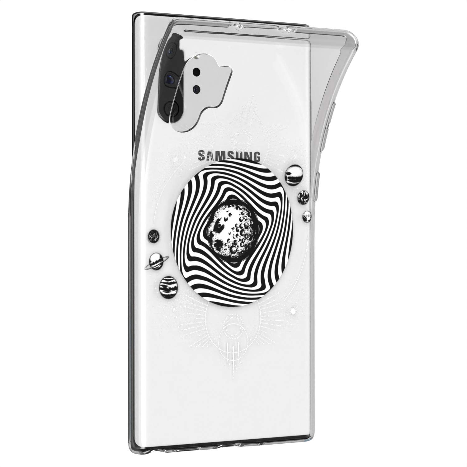 Samsung Galaxy S24 S23 Ultra S22 S21 FE S20 S10 Phone Case - Lightweight Slim Protective TPU Silicone Cover with Celestial Planets Design for Women | Perfect for Everyday Use, Travel & Gift Giving