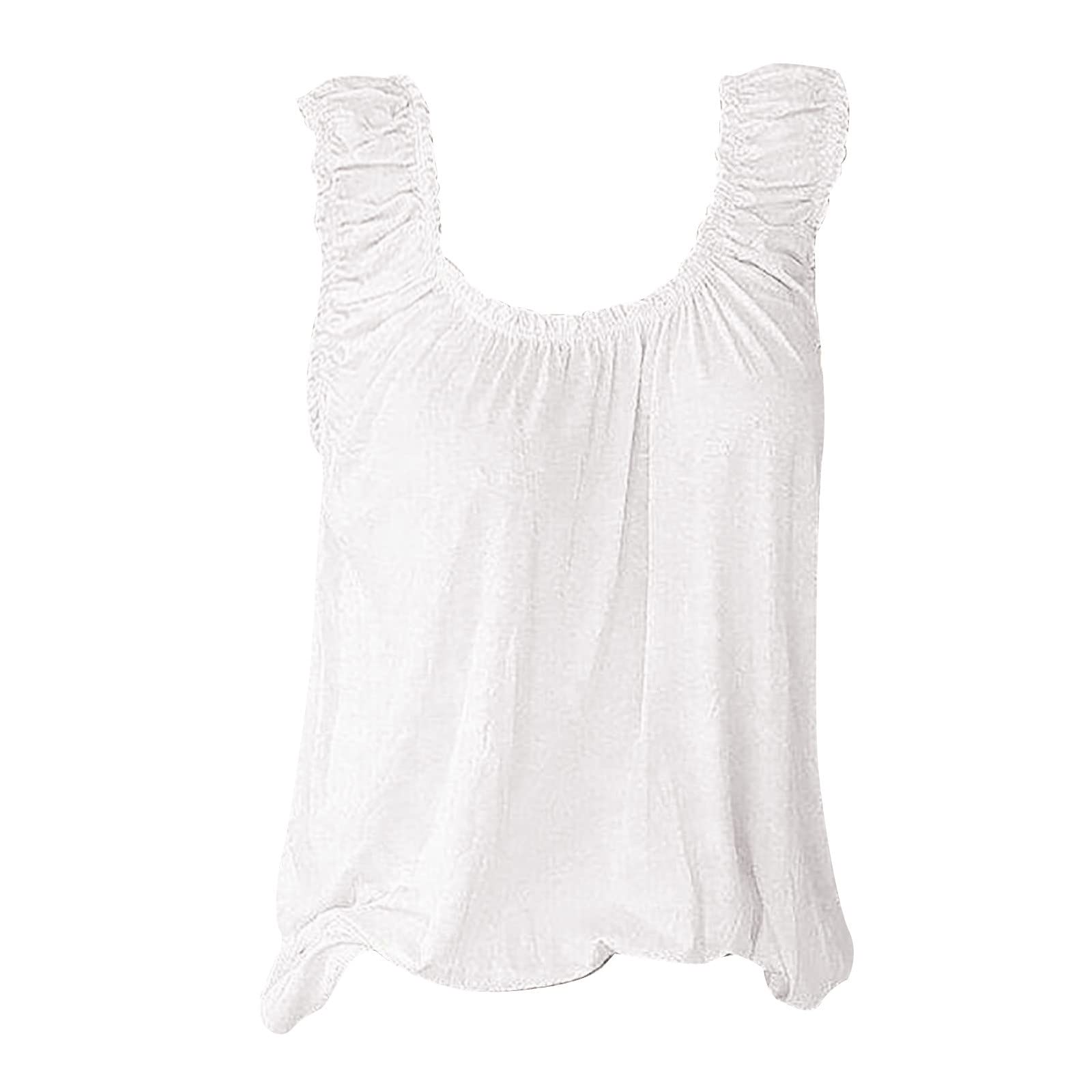 Women's Floral Print Tank Tops - Casual Crewneck Swing Fit Vest T-Shirts - Plus Size 5-Pack for Summer, Gym, Yoga & Beach Wear