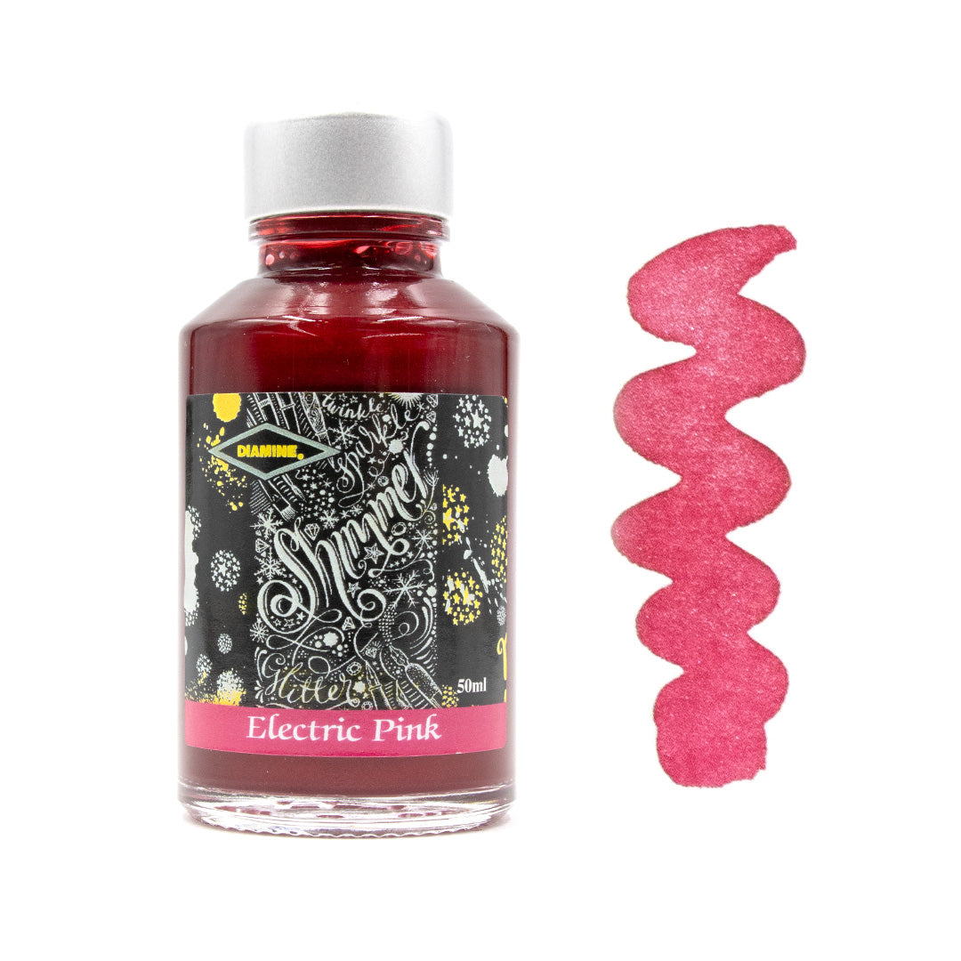 Diamine Shimmering Ink 50ml - Metallic Calligraphy & Fountain Pen Ink for Artistic Writing, Journaling, and Creative Projects