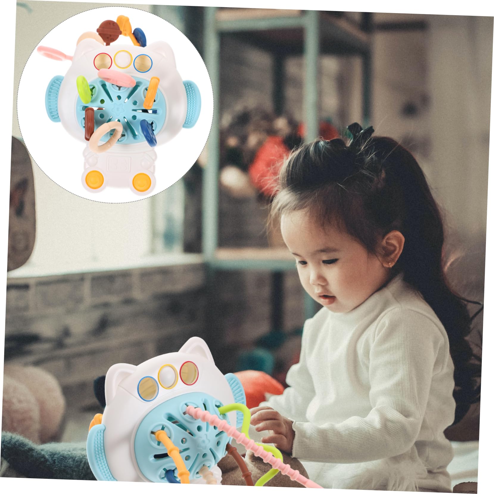 ORFOFE Sensory Bath Toys for Toddlers - Educational STEM Teething & Drawstring Toys for Kids - Safe Plastic Bath Time Fun for Sensory Play & Learning