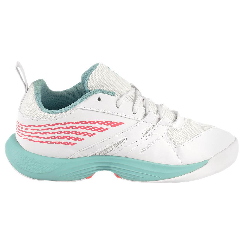 K Swiss Junior Speed Trac GS Kids' Tennis Shoes - White/Nile Blue | Lightweight & Durable for Court Sports & Casual Wear