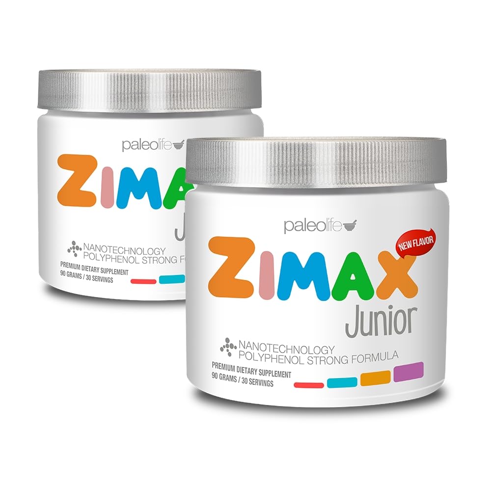 ZIMAX Kids Super Antioxidant Supplement for Children Ages 4-16 - 100% Natural with Vitamin C, D3, Magnesium, Curcumin & Ginger - Supports Immune System & Healthy Growth - Perfect for School, Sports & Daily Wellness