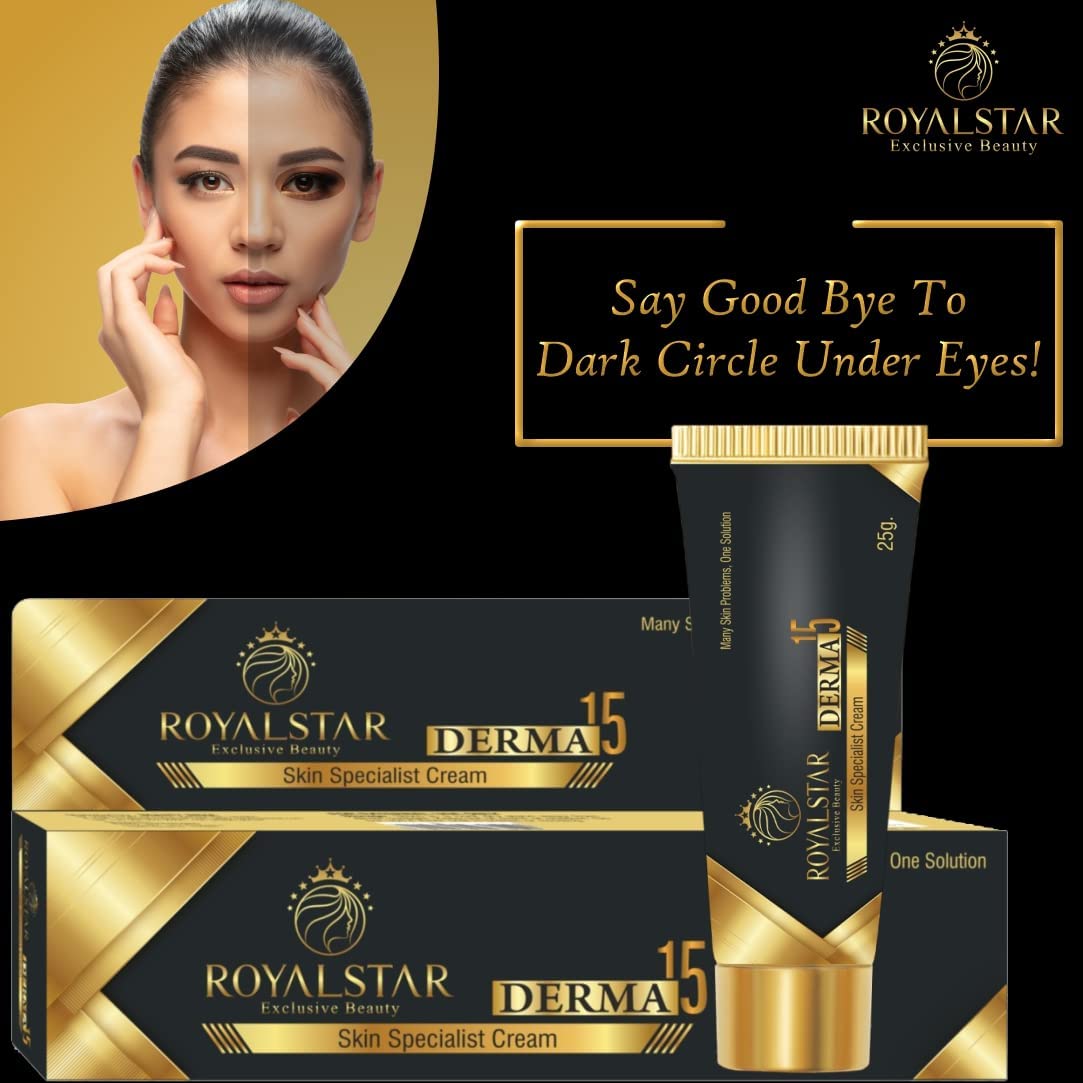THENYN Roya-Star 15 Derma15 Herbal Dark Circle Remover Cream 25g + Face Wash 100ml (2-Pack) - Anti-Aging Eye Treatment & Daily Skincare Set for Dark Circles & Puffy Eyes