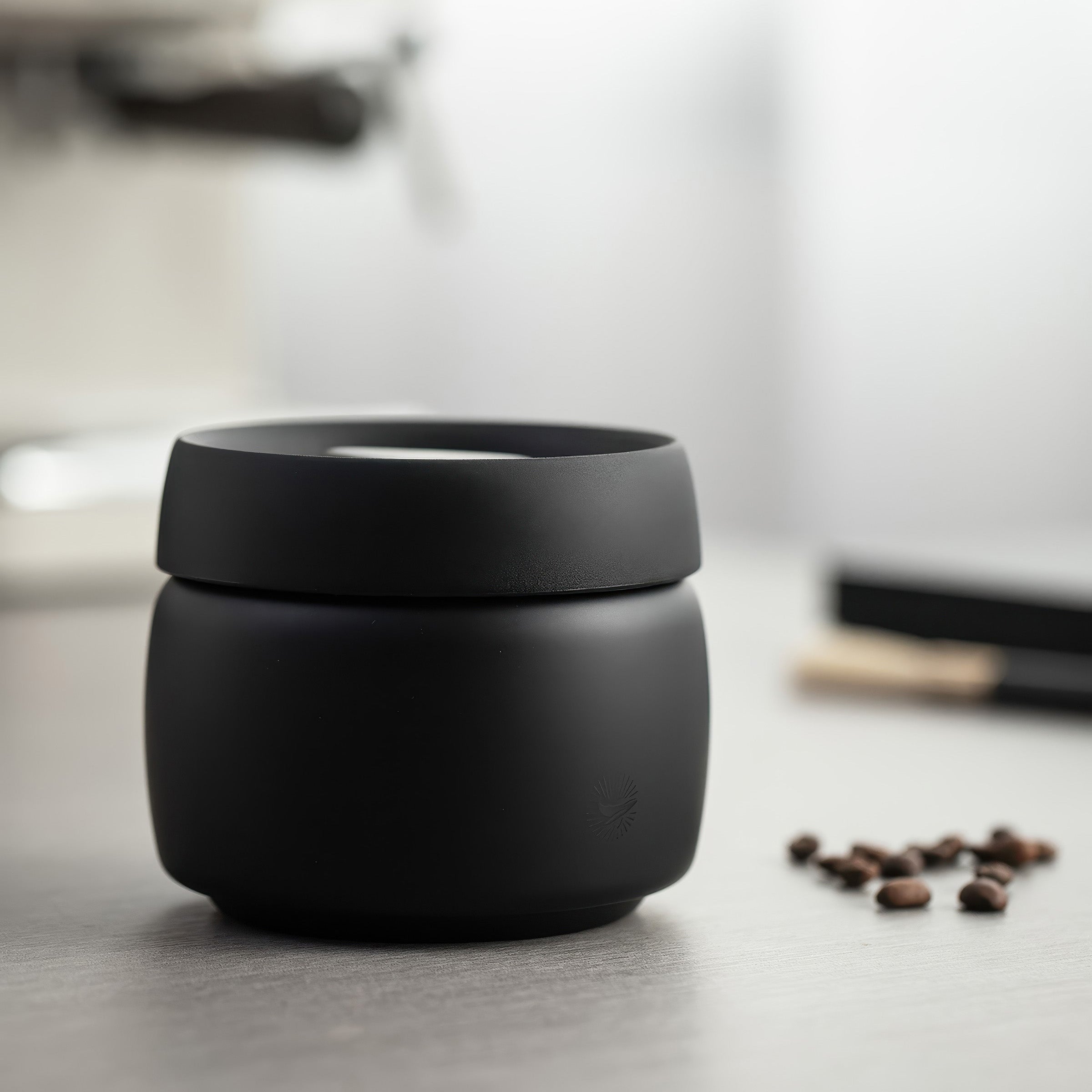 Premium Airtight Black Coffee Bean Storage Canister - Keep Coffee Fresh & Flavorful - Ideal for Home, Office, or Cafe Use