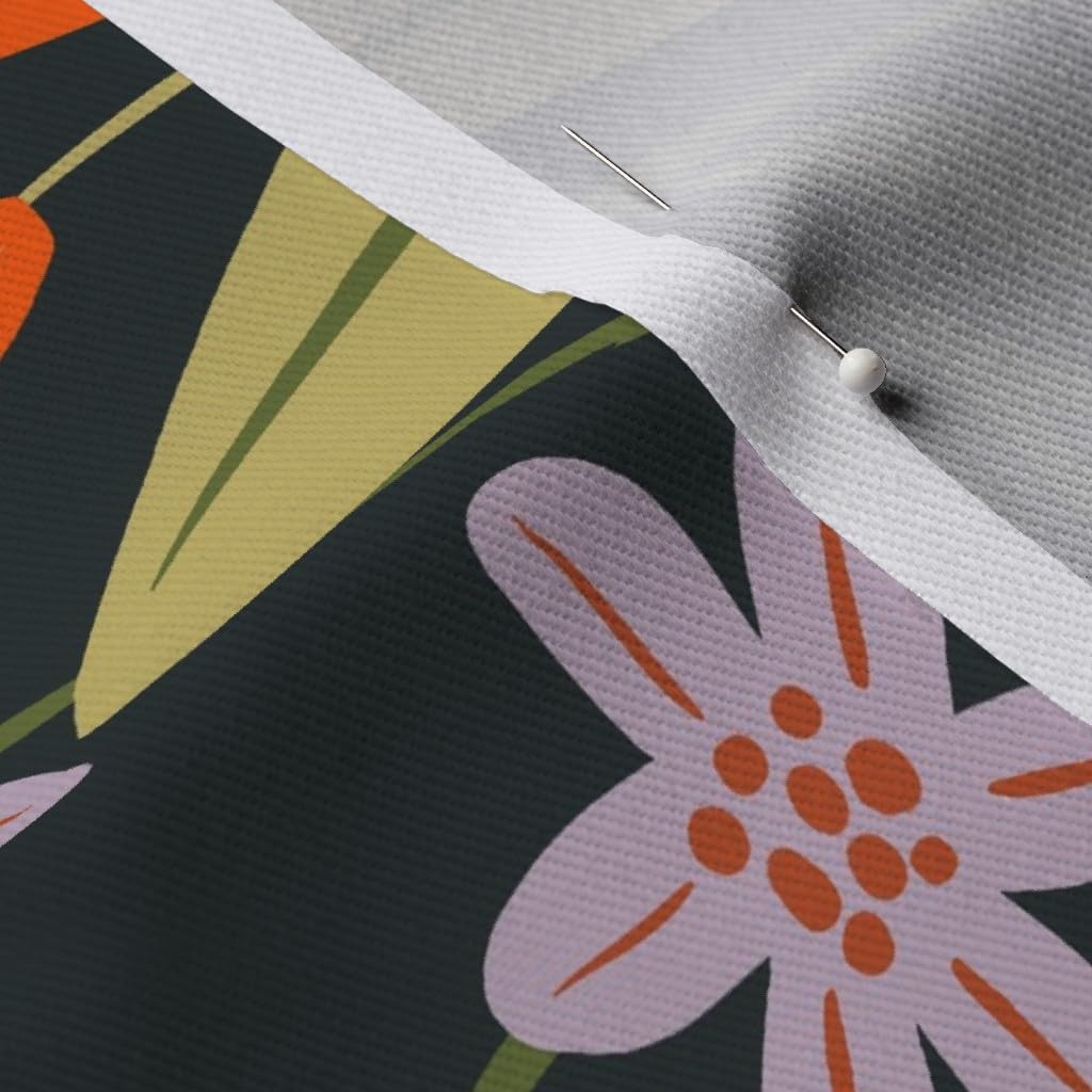 Pockets Flowers Gardening Springtime Blooms Printed on Denim Fabric by The Yard - Premium Spoonflower Fabric for Apparel, Home Decor & Upholstery | Perfect for DIY Sewing, Quilting, and Spring Fashion Projects