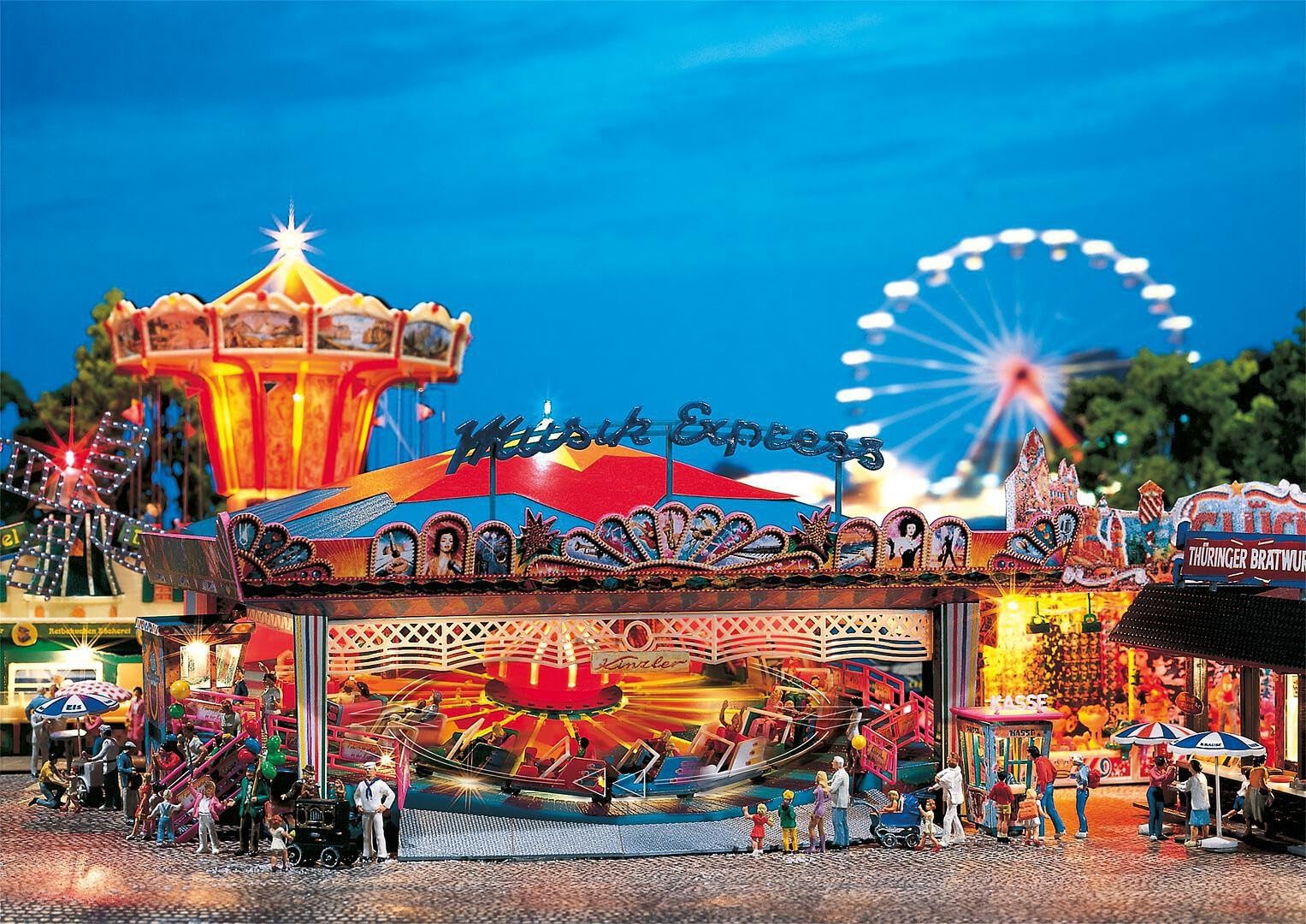 Faller 140437 HO Scale Music Express Roundabout Model Building Kit for Train Layouts & Miniature Scenes - Perfect for Collectors and Hobbyists