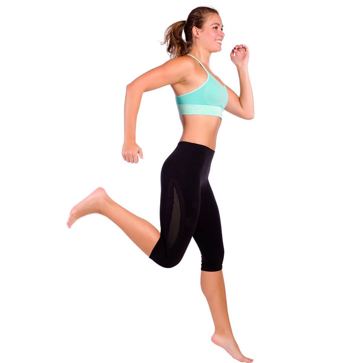 Zensah High Waisted Capris - Women's Compression 3/4 Tights for Running, Yoga & Workout | High Rise Compression Pants for Athletic Performance & Fitness Training | Perfect for Gym, Jogging & Active Lifestyle