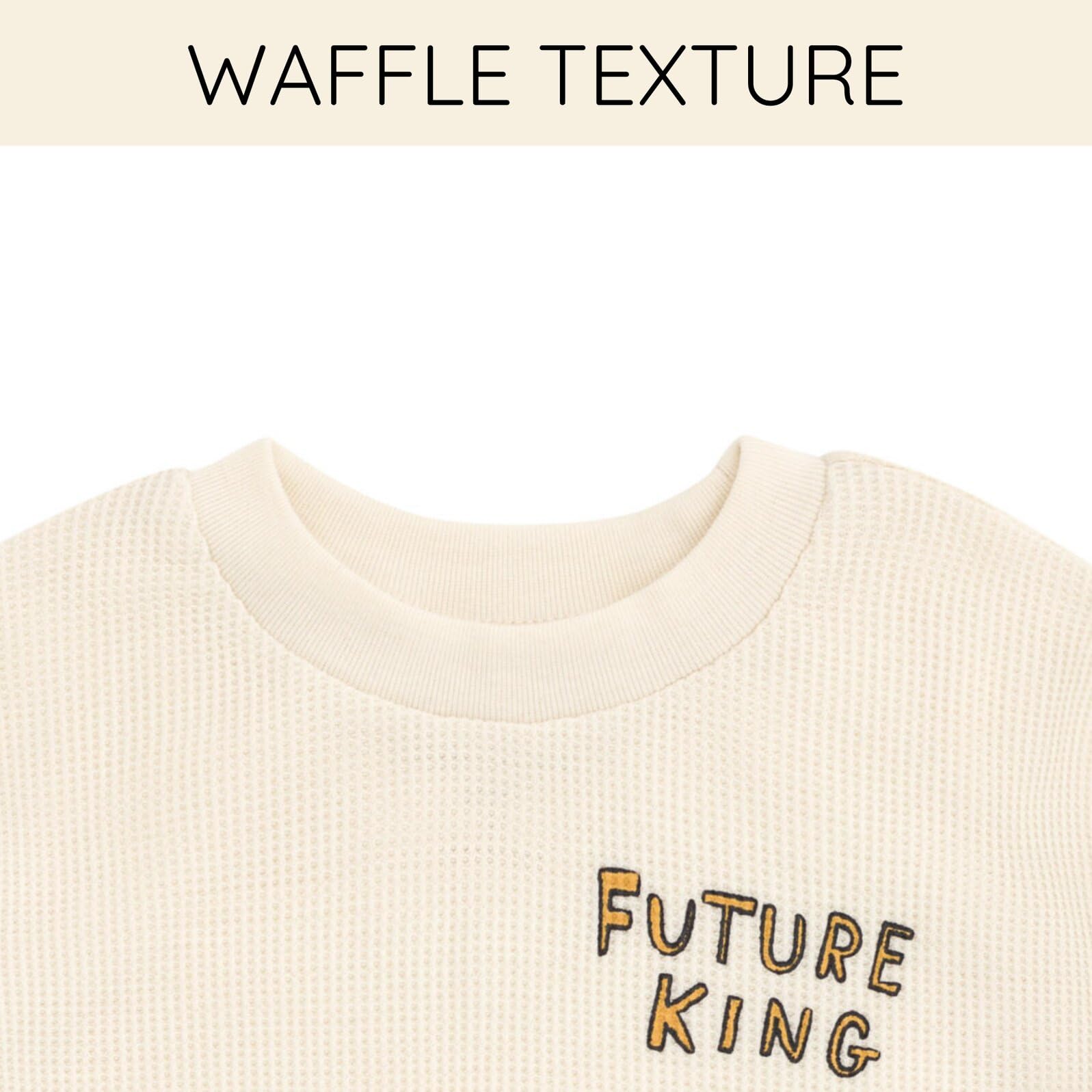Disney Waffle Knit Pullover Sweatshirt & Jogger Pants Outfit Set for Babies & Toddlers (0-3M-5T) - Soft Cotton Lounge Wear for Newborns & Kids - Perfect for Playtime, Family Photos & Cozy Outings