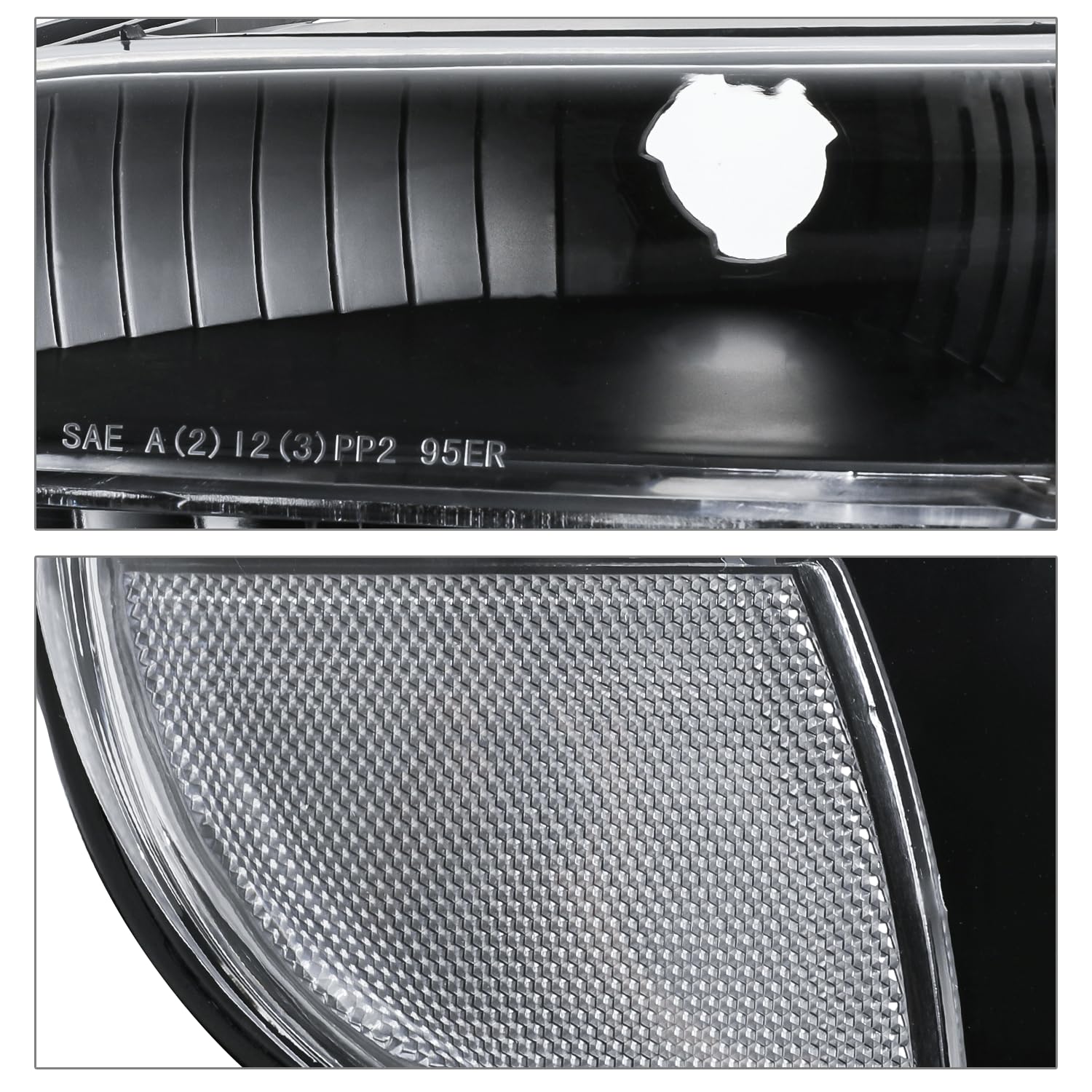 M-AUTO Left & Right Headlight Assembly with 2 Pre-installed 6000K LED Bulbs - Compatible with 1995-2001 Ford Explorer & 1997 Mercury Mountaineer - Black Housing Clear Lens Headlamps for Enhanced Night Driving Visibility