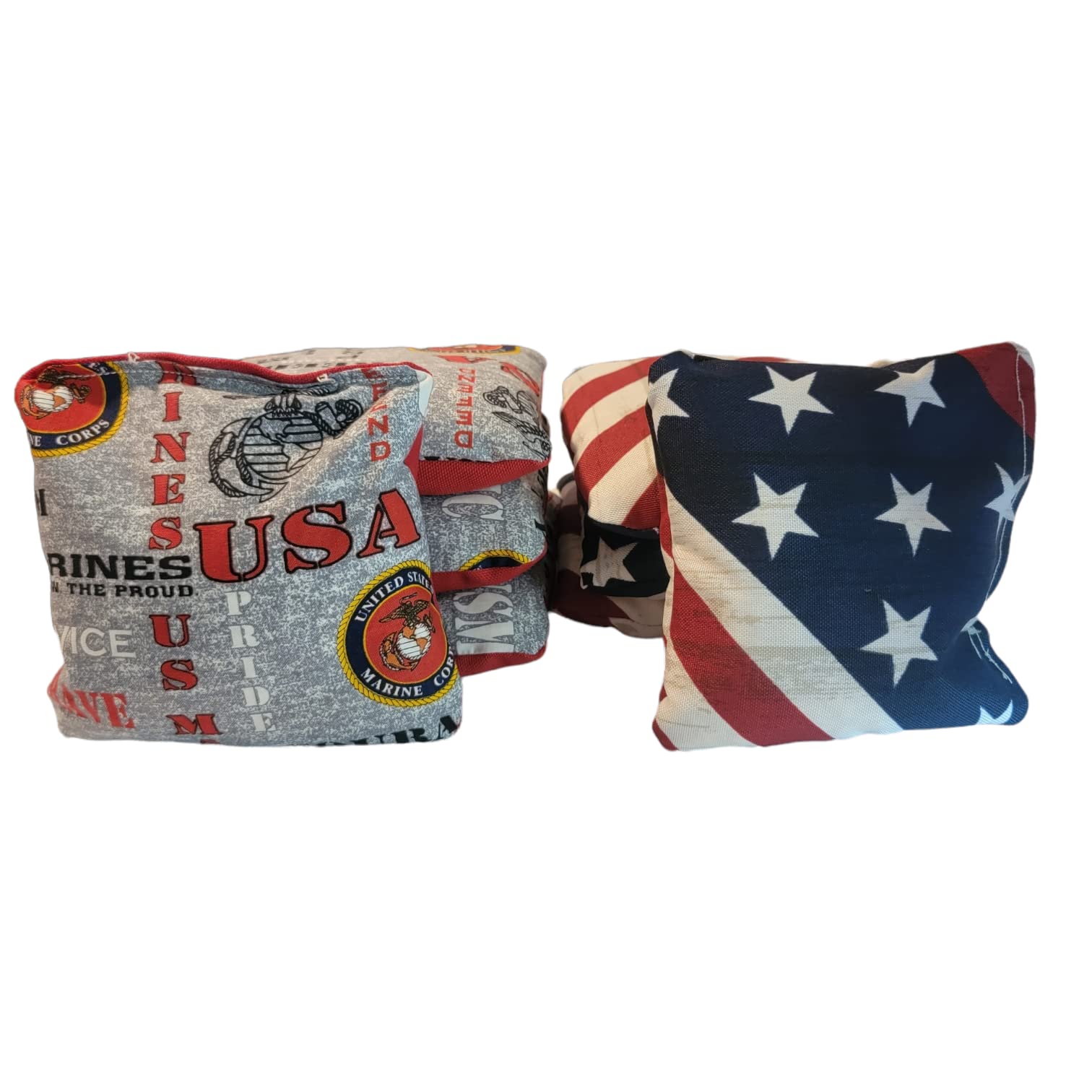 USMC Cornhole Bags Set of 8 - Official United States Marine Corps Game Accessories for Outdoor Tailgating, Backyard Parties & Military-Themed Events
