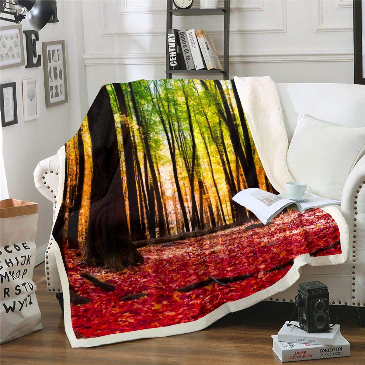 Erosebridal Autumn Sherpa Blanket - 30
