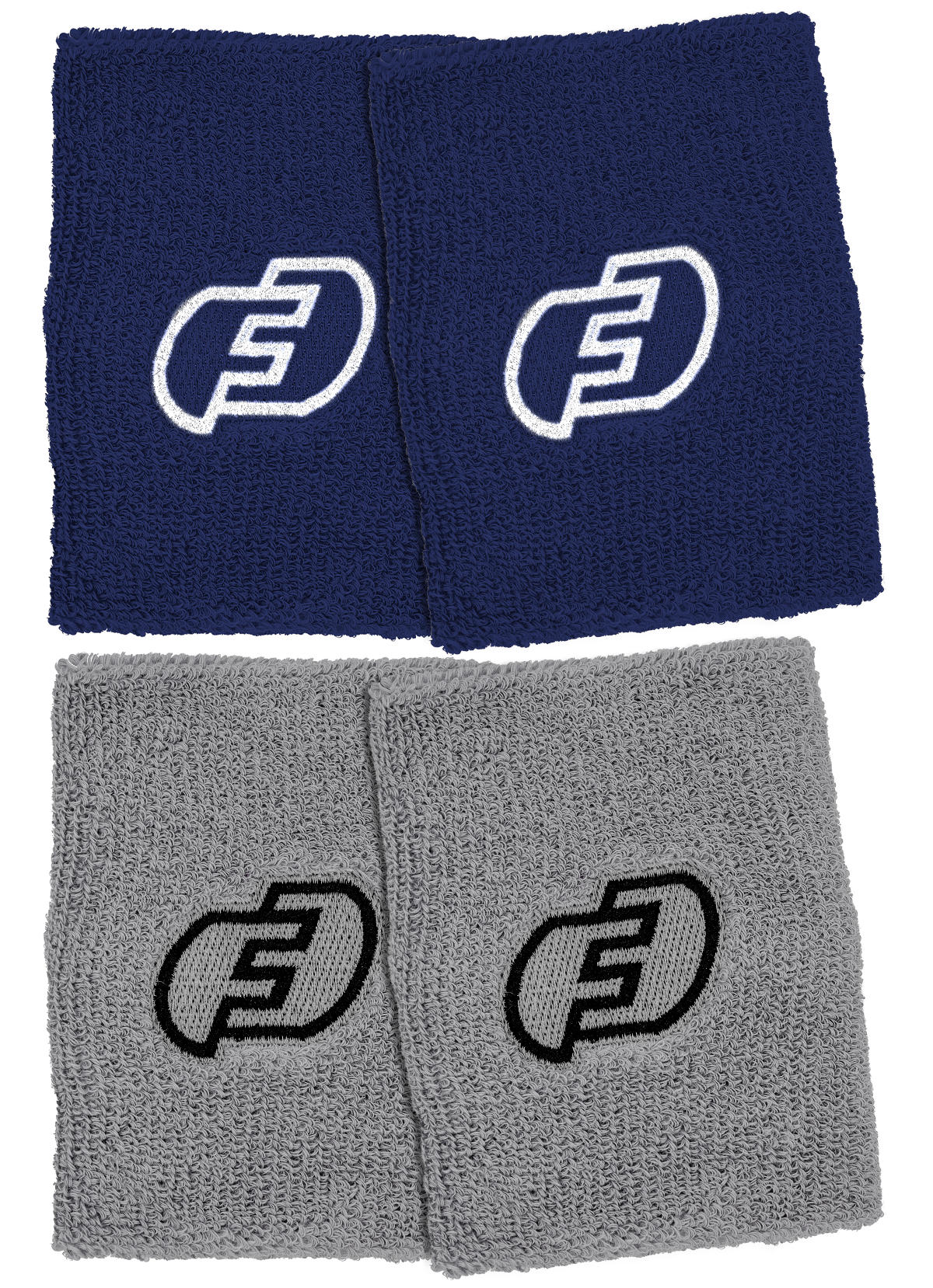 FORCE3 Wristband Double Pack - 2-Piece Non-Slip Sports Wristbands for Basketball, Tennis & Workout - Sweat Absorbent & Comfortable Gym Accessories