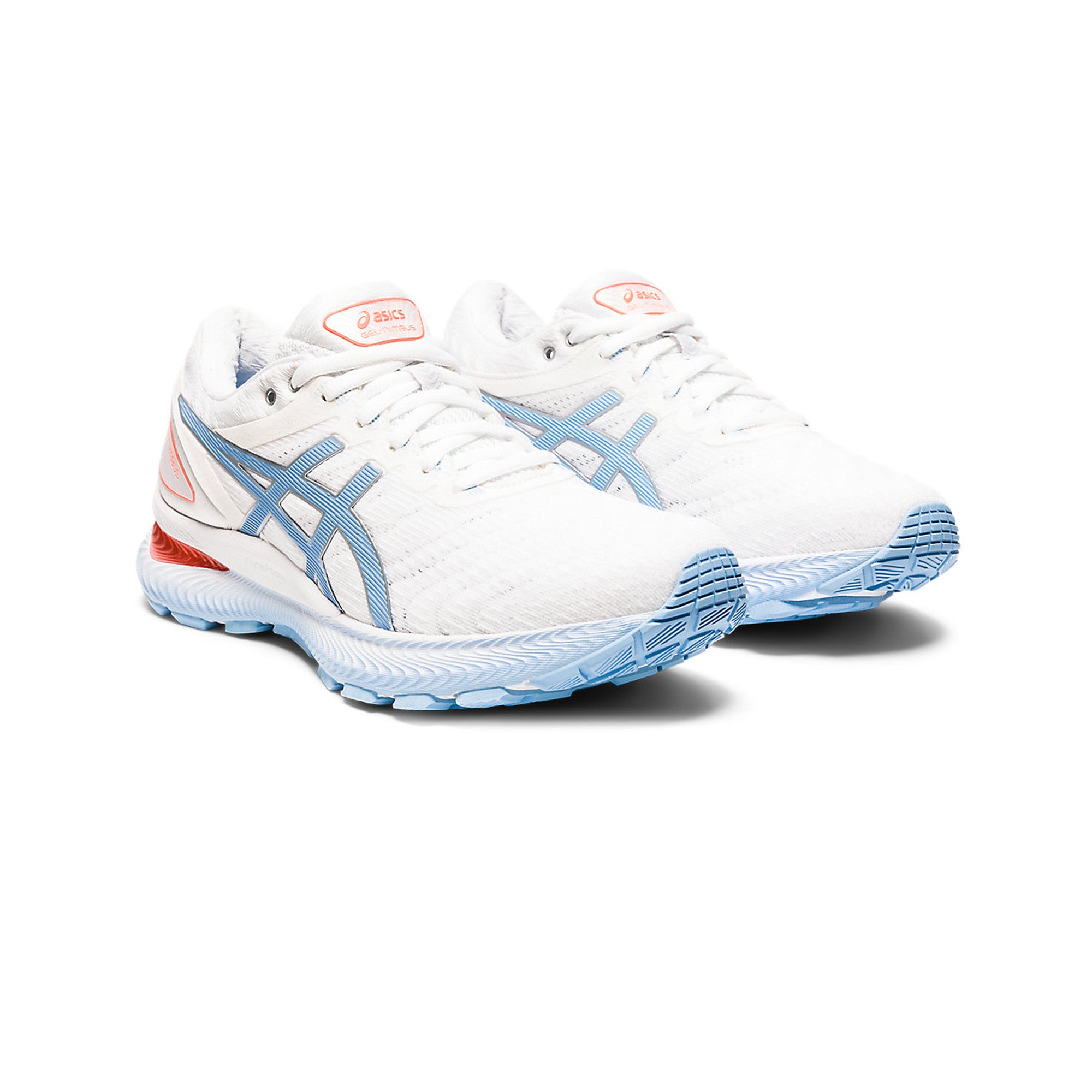 ASICS Gel Nimbus 22 Women's Running Shoes - White Blue Bliss | Cushioned Support for Long Distance & Marathon Training | Perfect for Road Running & Gym Workouts