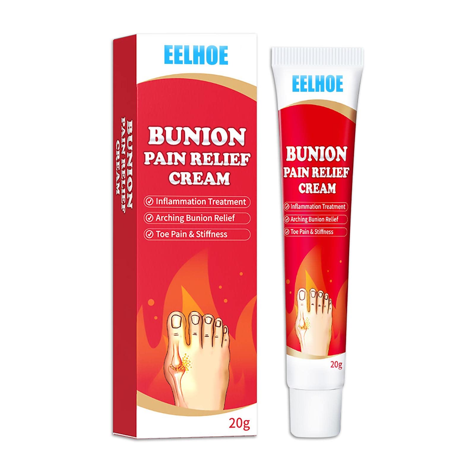 Bunion Pain Relief Cream for Toe Stiffness & Swelling - Fast-Acting Foot Cream for Bunion, Back, Neck, Knee, Hand, Wrist & Shoulder Pain - 5 Pack for Daily Comfort & Mobility Support