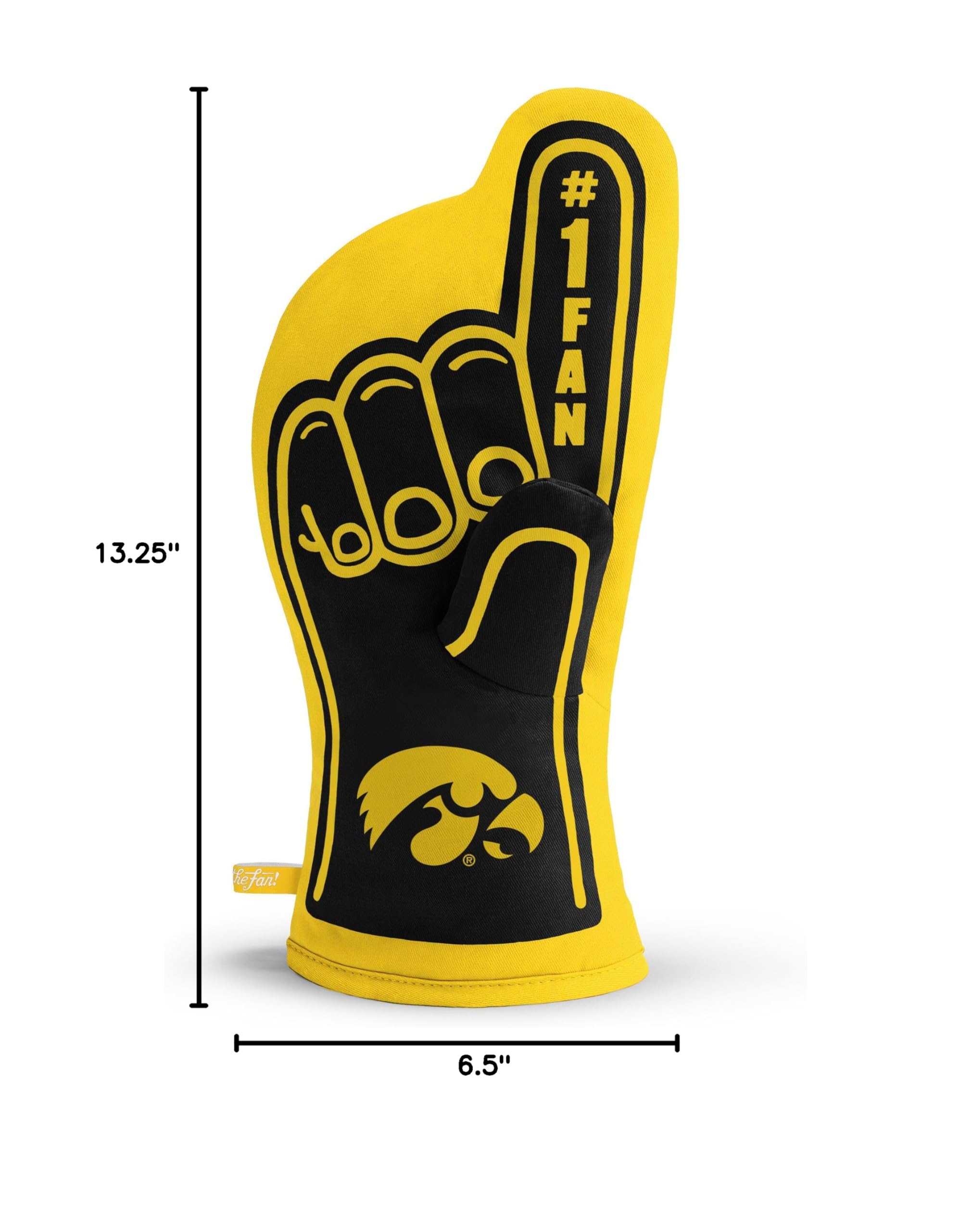 YouTheFan NCAA #1 Oven Mitt - Heat Resistant College Sports Team Logo Kitchen Glove for Baking, Grilling & Cooking - Perfect for Game Day Tailgates & College Football Party Decor