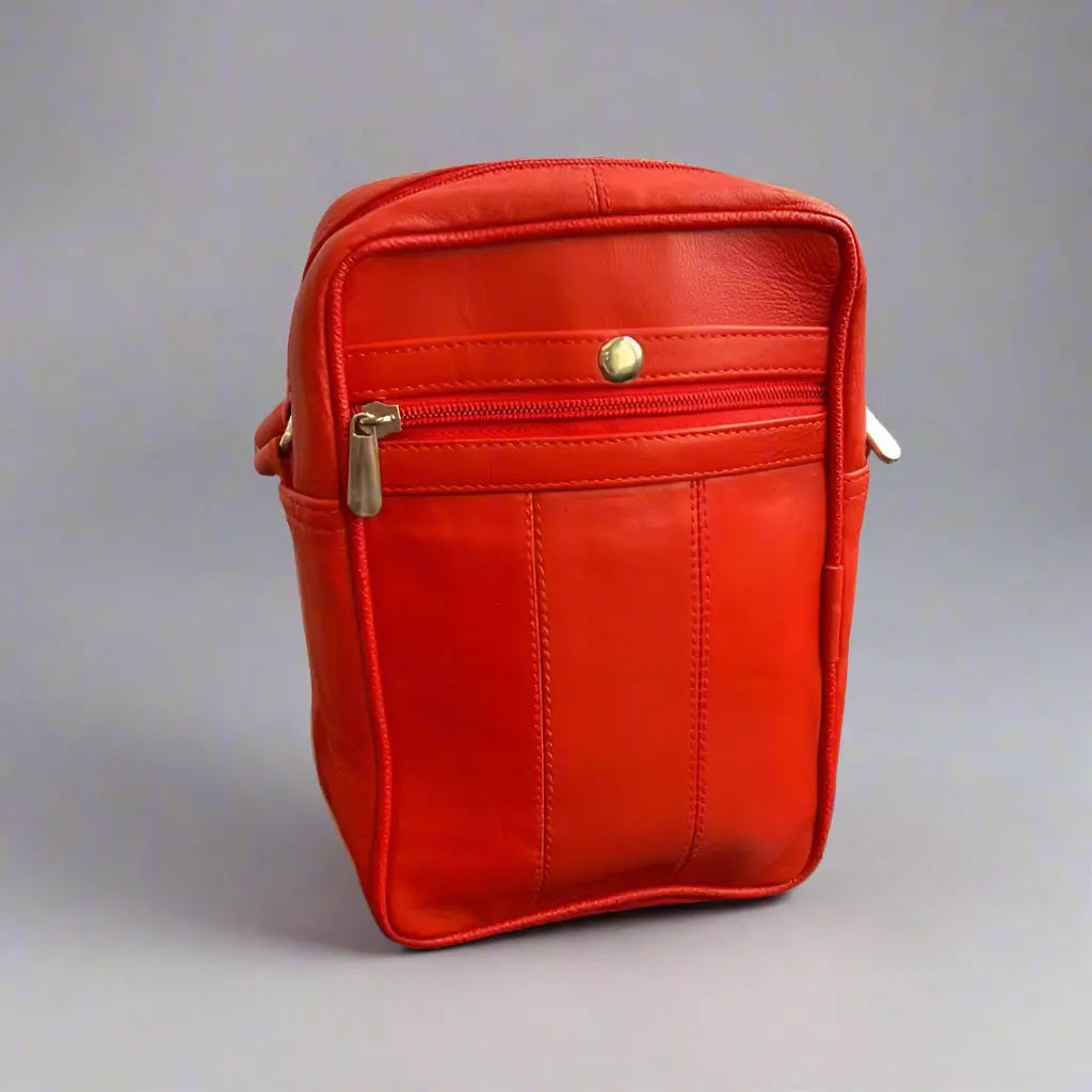 Compact Crossbody Messenger Bag with Front Zipper Pocket - Perfect for Travel, Work & Everyday Use