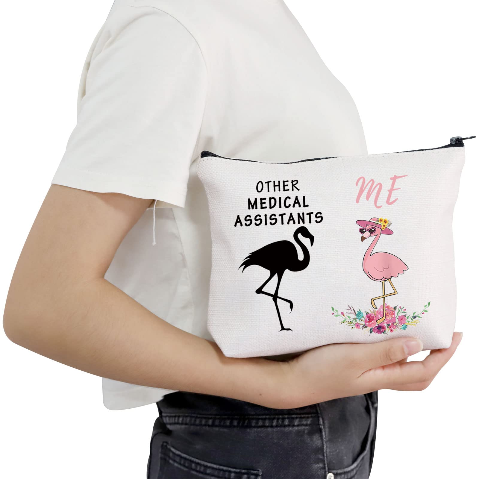 POFULL Medical Assistant Gift - Appreciation & Graduation Present for MA - Zipper Pouch Makeup Bag for Healthcare Professionals - Perfect for Work, School & Travel