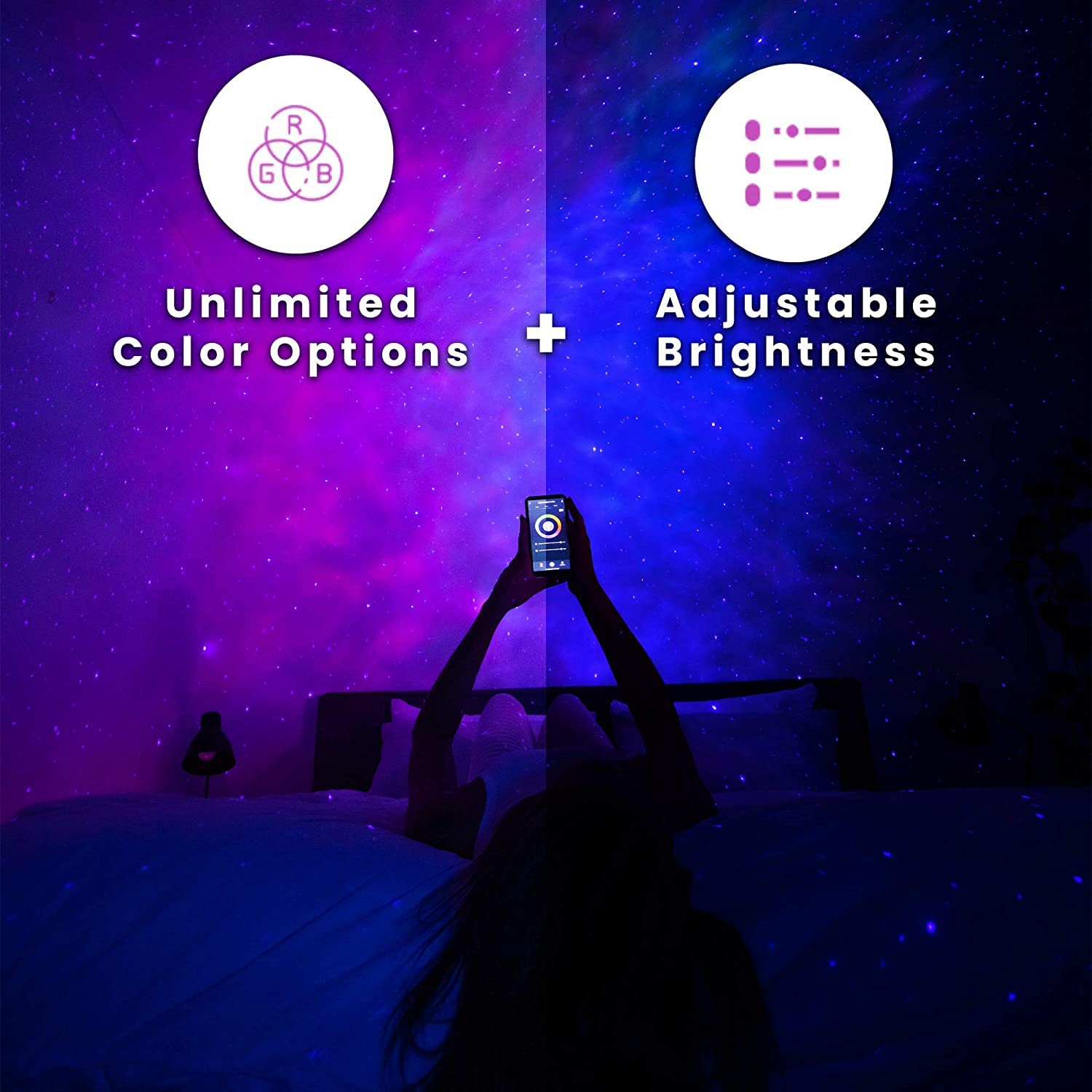 Galaxy Projector Lamp - Authentic LED Nebula Star Light Projector for Bedroom, Gaming Room & Relaxation | Blue Stars Night Light for Sleep, Meditation & Home Decor