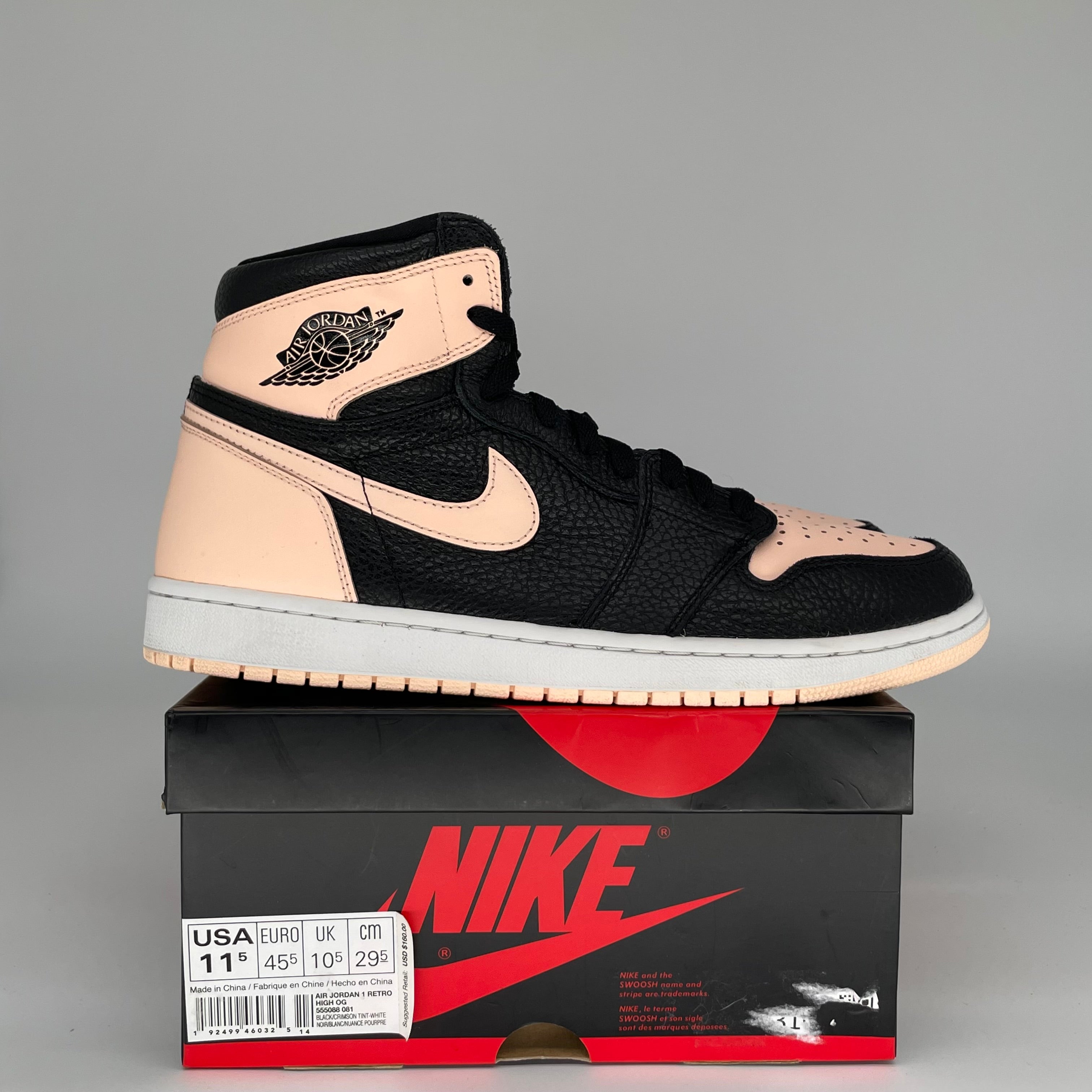 AIR JORDAN 1 CRIMSON TINT Men's Basketball Shoes Size 11.5 (555088-081) - Retro High Tops for Sneaker Collectors & Streetwear Fashion | Perfect for Casual Wear, Sports & Sneakerhead Collections
