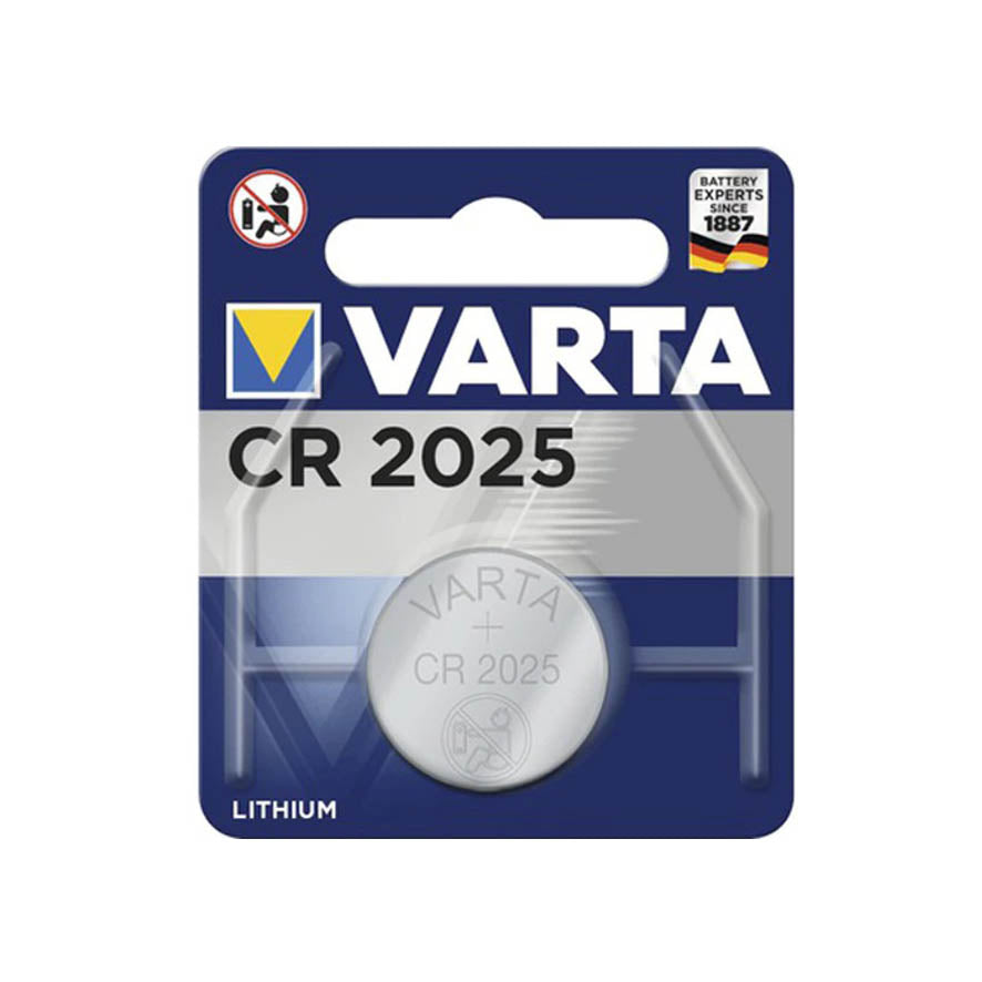 Varta CR2025 3V Lithium Coin Battery - Long Lasting Power for Watches, Calculators, Key Fobs & Small Electronics - 5 Pack