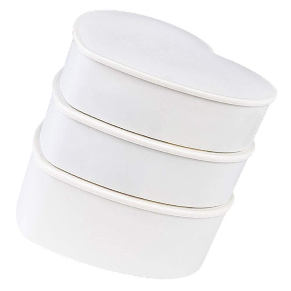 Cabilock 3-Piece Compartment Organizer Box - Drawer Storage for Panties, Socks & Underwear - White Plastic Desk & Closet Organizer - Perfect for Bedroom, Office & Travel Organization