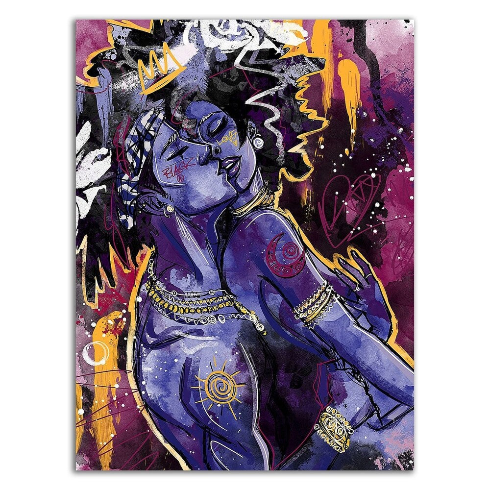 Black Love by Justin Copeland - Premium Canvas Wall Art Print, Ready to Hang - Perfect for Living Room, Bedroom & Office Decor