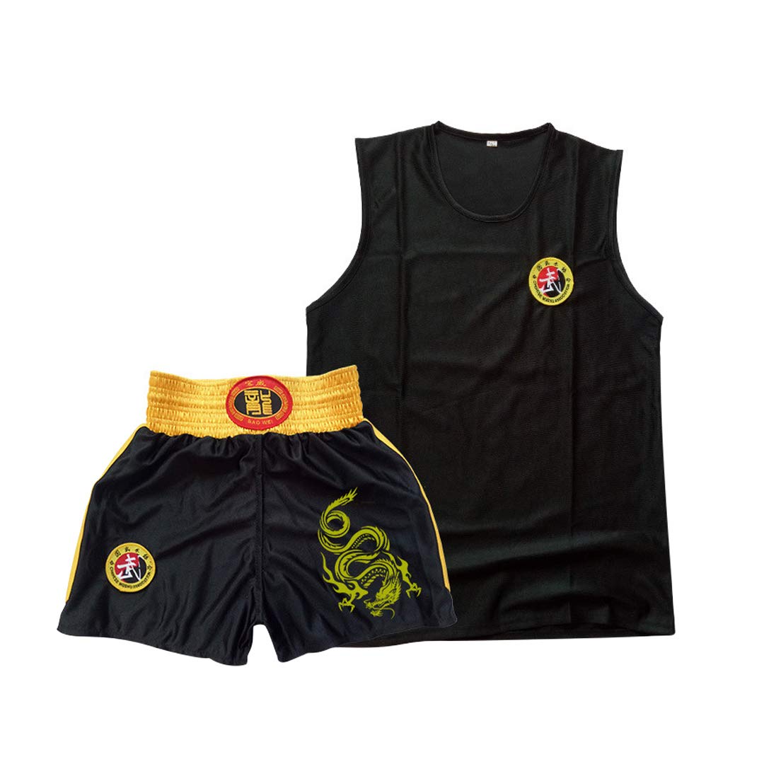 XIZONLIN Men's Muay Thai Shorts - Breathable & Lightweight MMA Boxing Shorts for Kickboxing, Sanda, Martial Arts Training - Perfect for Gym, Sparring & Competition