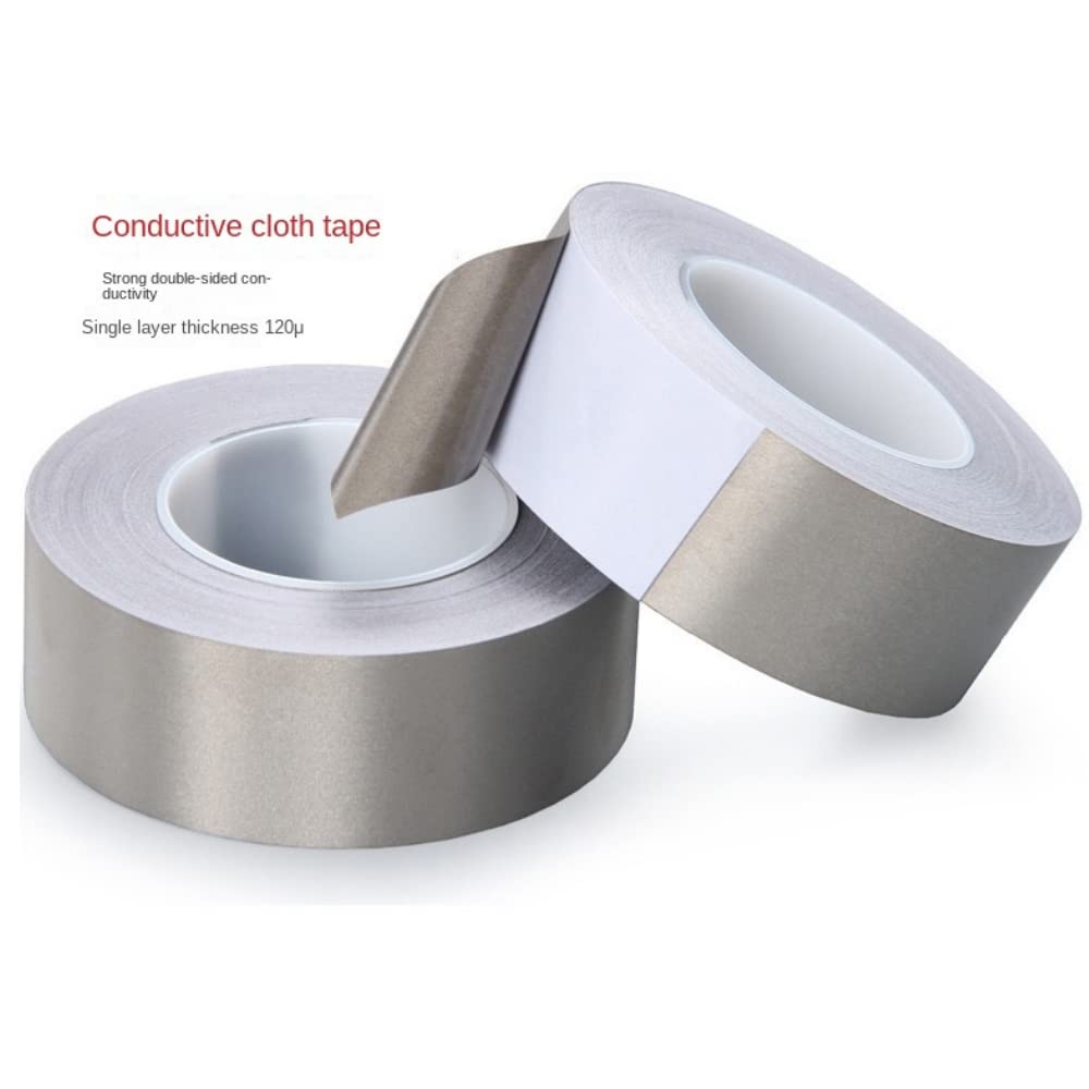 Nickel Copper Faraday Tape - 20ft EMI Shielding Conductive Fabric Tape for RFID Blocking, Electrical Repairs & Faraday Cage Construction (2.5 Inch Wide) - Perfect for Home Security, Electronics Protection & Signal Isolation Projects