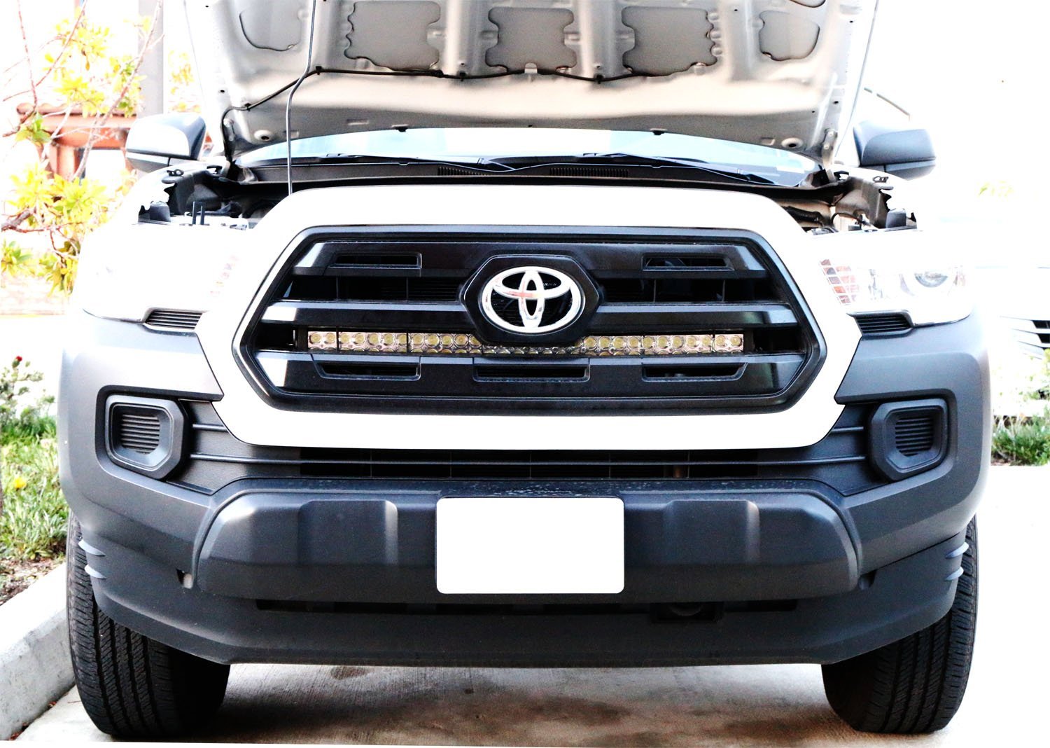 180W 30-Inch LED Light Bar with Behind Grill Bracket & Wiring Harness - Compatible with 2016+ Toyota Tacoma - Perfect for Off-Roading, Camping & Night Driving