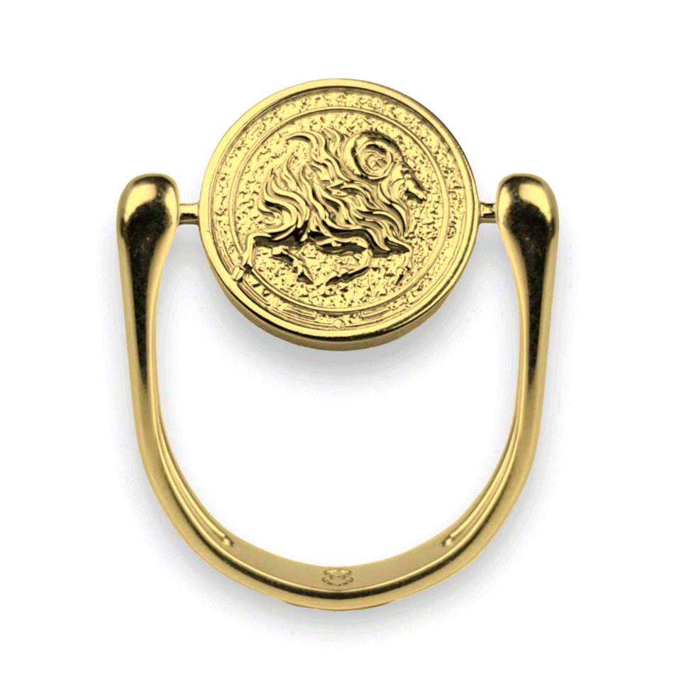 Luxury Gold Zodiac Fidget Ring for Anxiety Relief - 12 Astrology Sign Spinner Ring for Stress Relief & Focus - Perfect for ADHD, Meditation & Office Work
