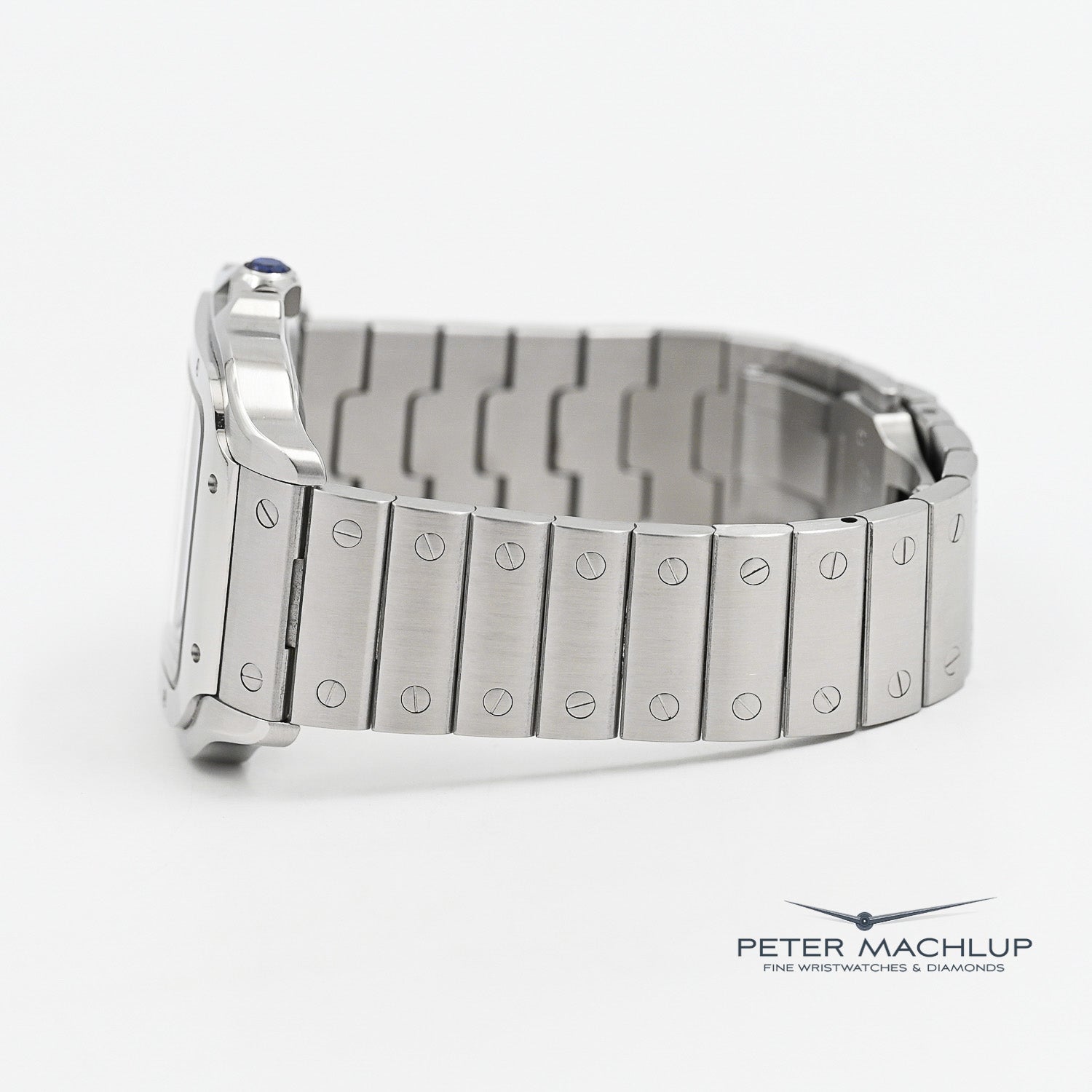 Cartier Santos LM Automatic Watch for Men - Luxury Stainless Steel Timepiece with Swiss Movement | Perfect for Business, Formal Events & Everyday Wear