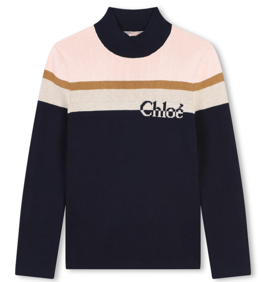 Chloe Colorblock Knit Sweater for Women - Size 12/14A | Stylish Striped Pullover for Fall & Winter | Perfect for Office, Dating & Casual Outfits