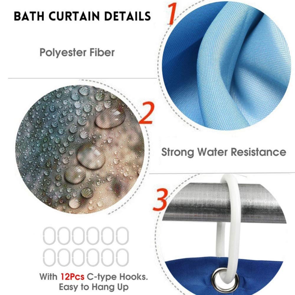 NEWSUYAA Halloween Shower Curtain Set with Non-Slip Bath Rugs & 12 Hooks - Waterproof Bathtub Decor for Spooky Bathroom Makeover | Perfect for Halloween Party Decorations & Themed Home Decor