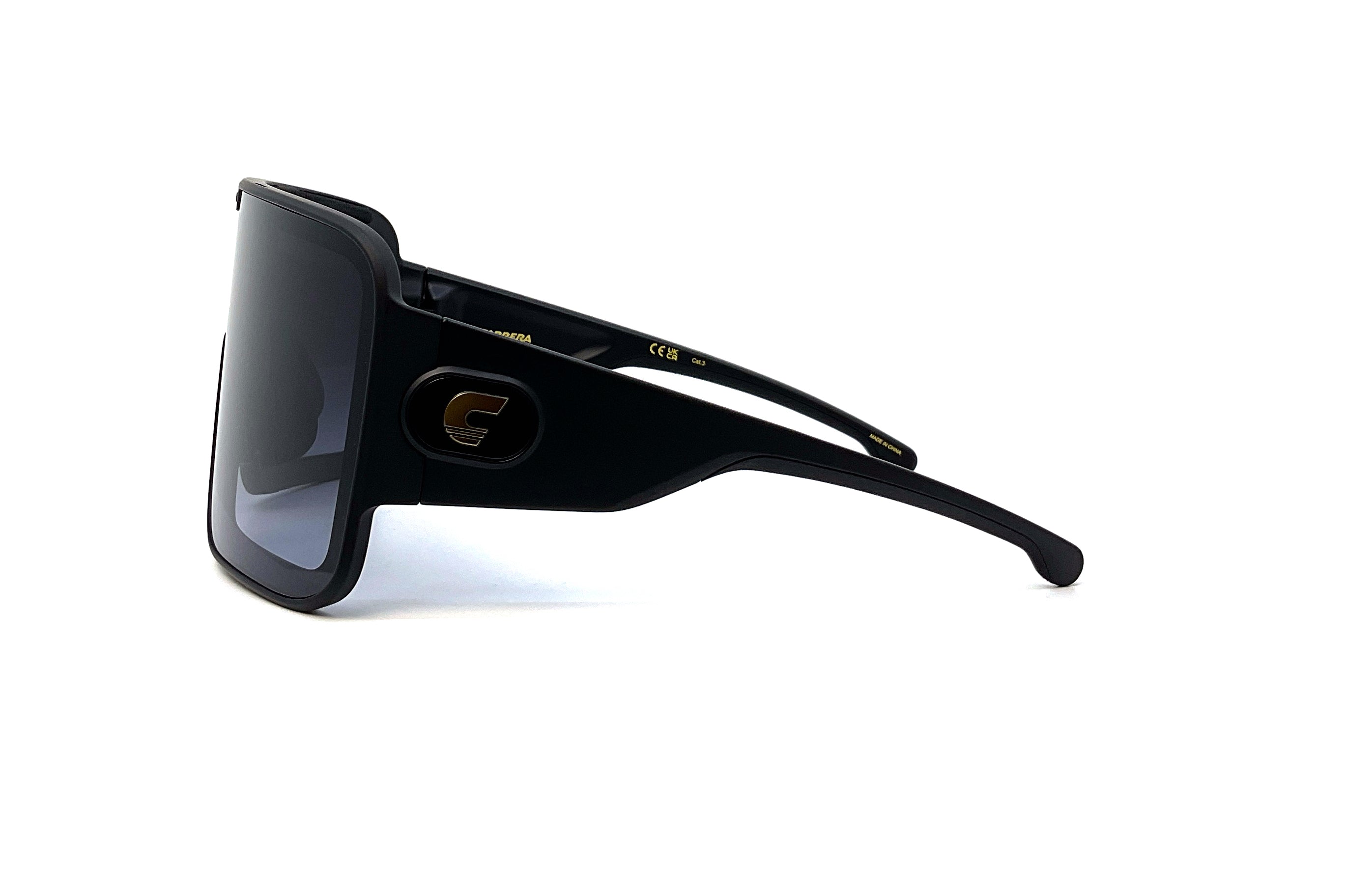 Carrera Flaglab 15 Matte Black Sunglasses - Polarized UV Protection for Men & Women - Perfect for Driving, Running, and Outdoor Activities