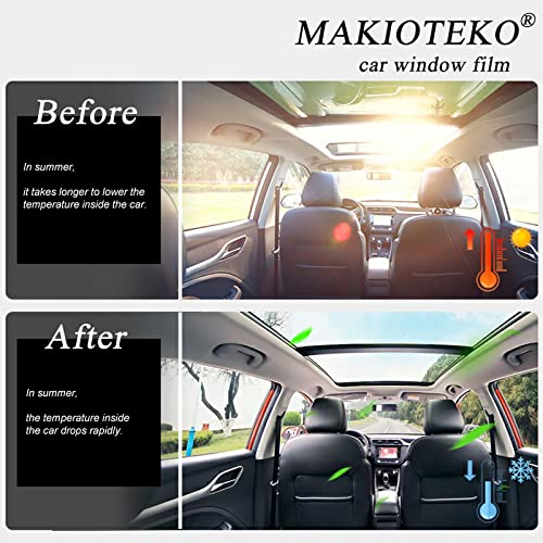 Premium Nano Ceramic Window Tint Film for Cars - 80% VLT, UV & Heat Blocking, Blackout Windshield Tint - 30in x 10ft (Custom Size) - Perfect for Sun Protection, Privacy & Temperature Control in Sedans, SUVs & Trucks