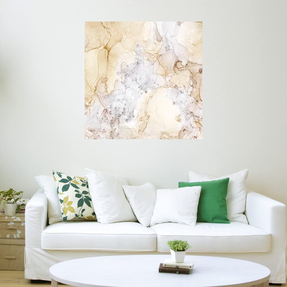 Tara Reed Neutral Taupe Fine Art Canvas Wall Decor - 32x32 Inches Ready to Hang - Perfect for Living Room, Bedroom, Bathroom, Kitchen, Office, Bar & Dining Room - Elegant Home & Interior Design Wall Art