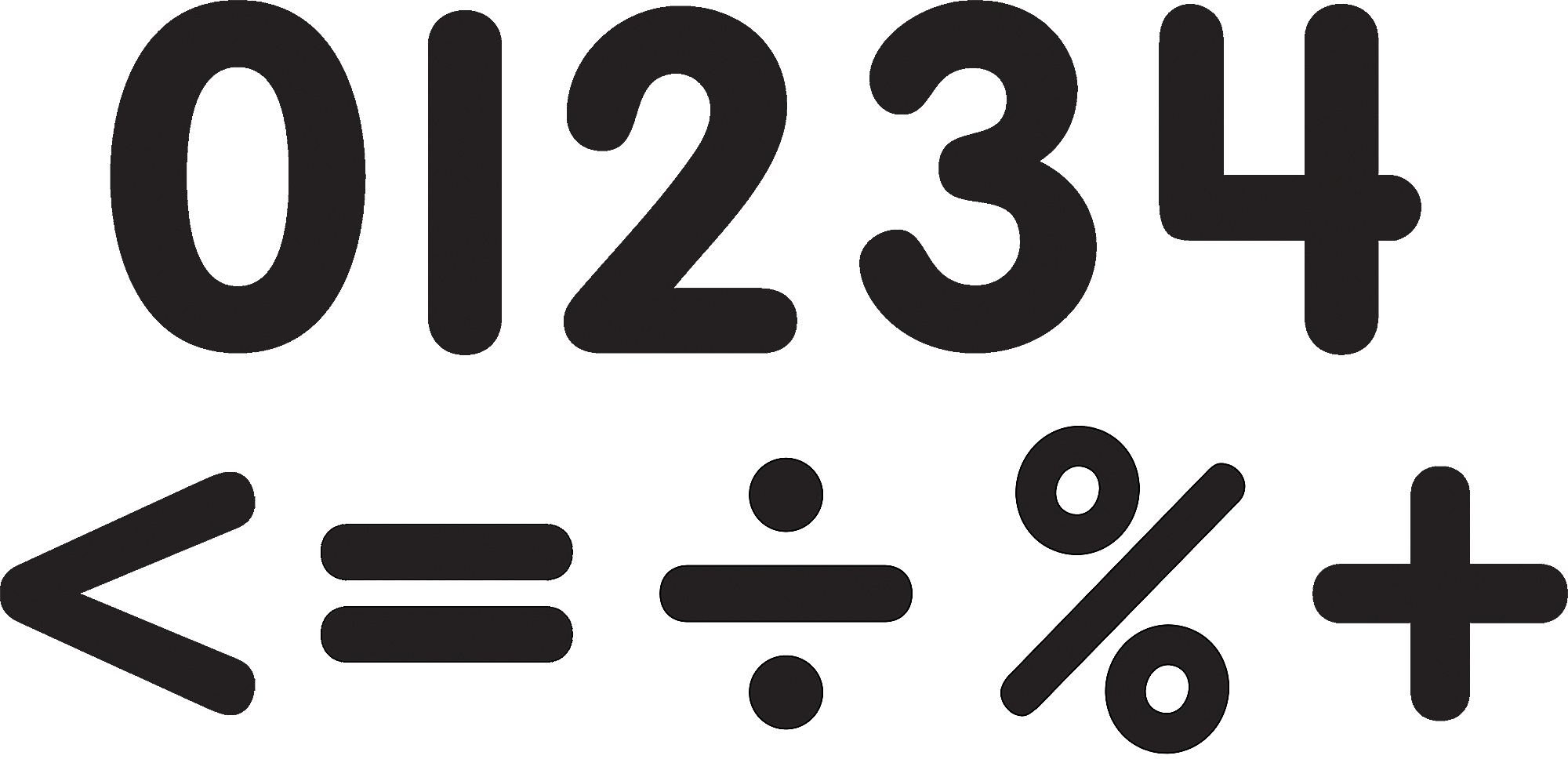 Black Classic 2 1/2 Inch Magnetic Numbers for Refrigerator, Whiteboard & DIY Crafts - Strong Hold for Home, Office & Classroom Organization