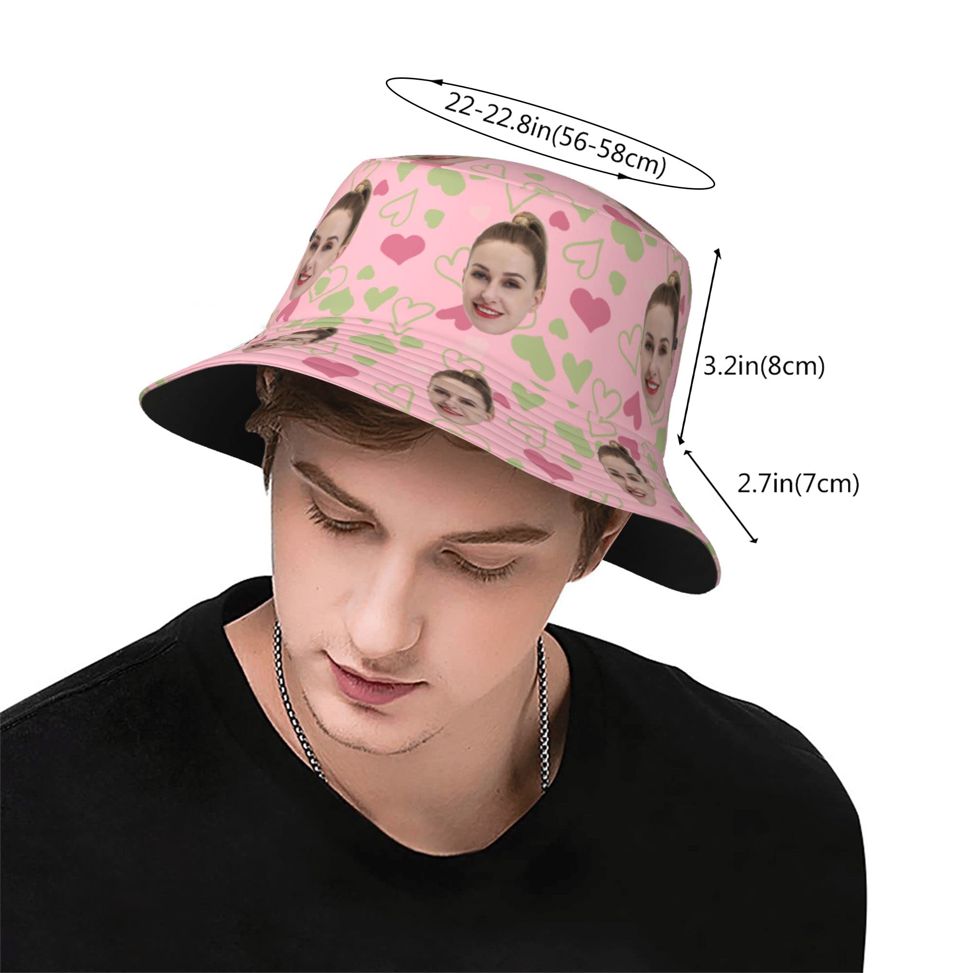 Custom Bucket Hat with Photo - Personalized Funny Summer Sun Hat for Men & Women | Design Your Own Face Print | Perfect for Beach, Outdoor & Festival