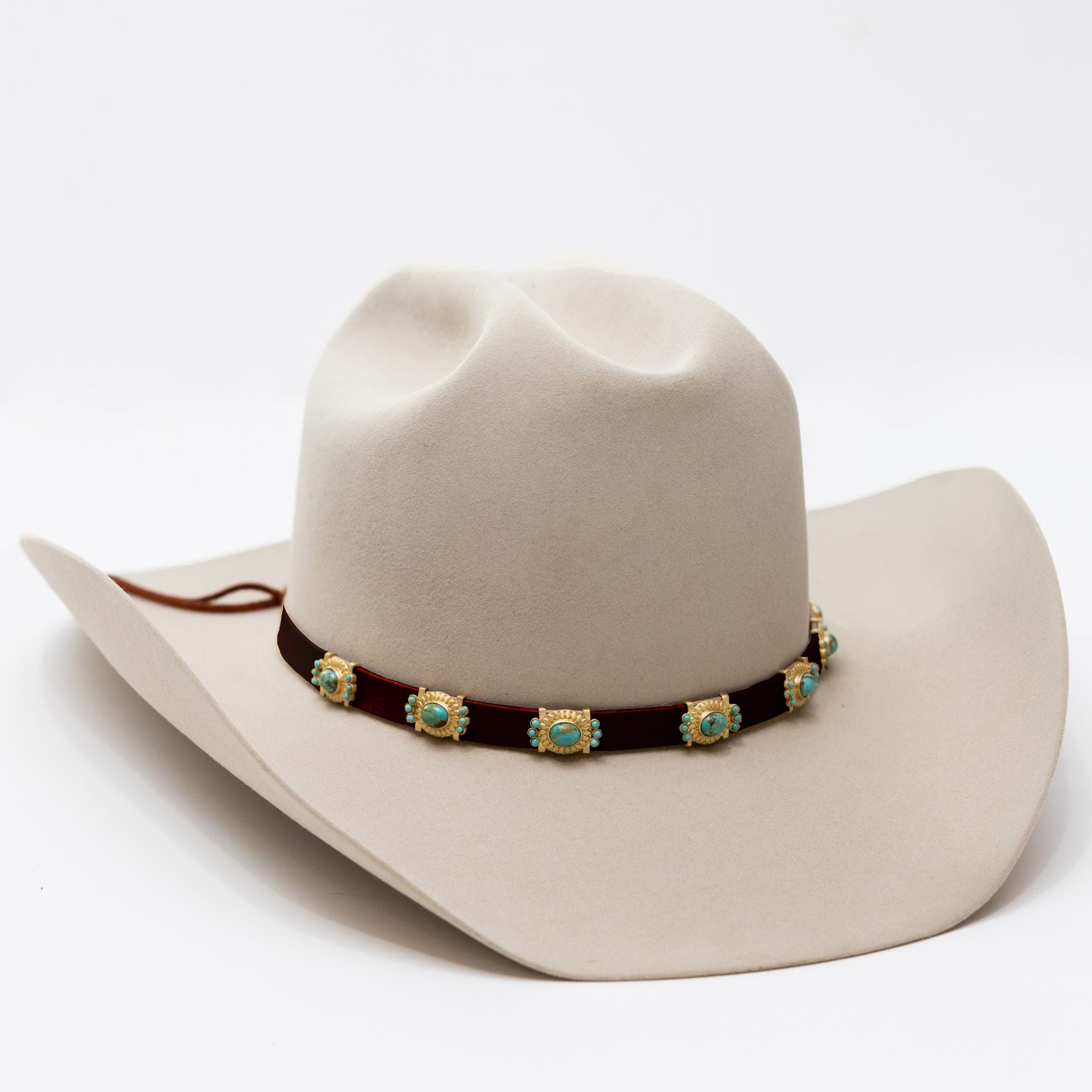 Handmade Sagebrush Turquoise Hat Band for Cowboy Hats - Western Style Accessory for Rodeo, Music Festivals & Outdoor Events