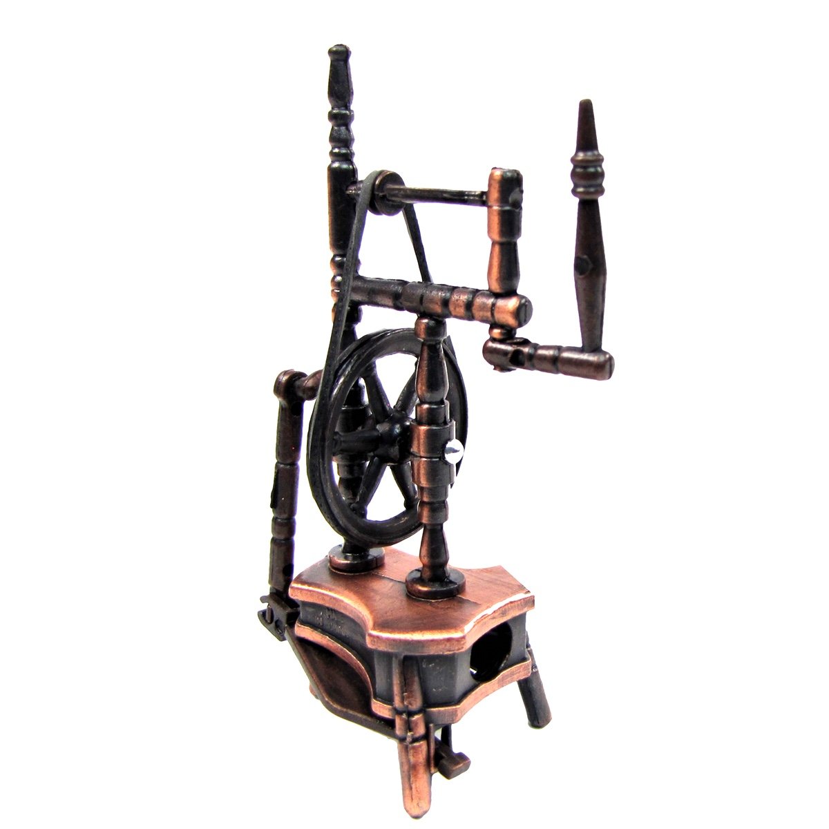 1:12 Scale Miniature Dollhouse Spinning Wheel Pencil Sharpener - Die Cast Metal Collectible for Dollhouse Decor, Miniature Accessories & Office Supplies | Perfect for Miniature Enthusiasts, Dollhouse Collectors and Unique Desk Organizers