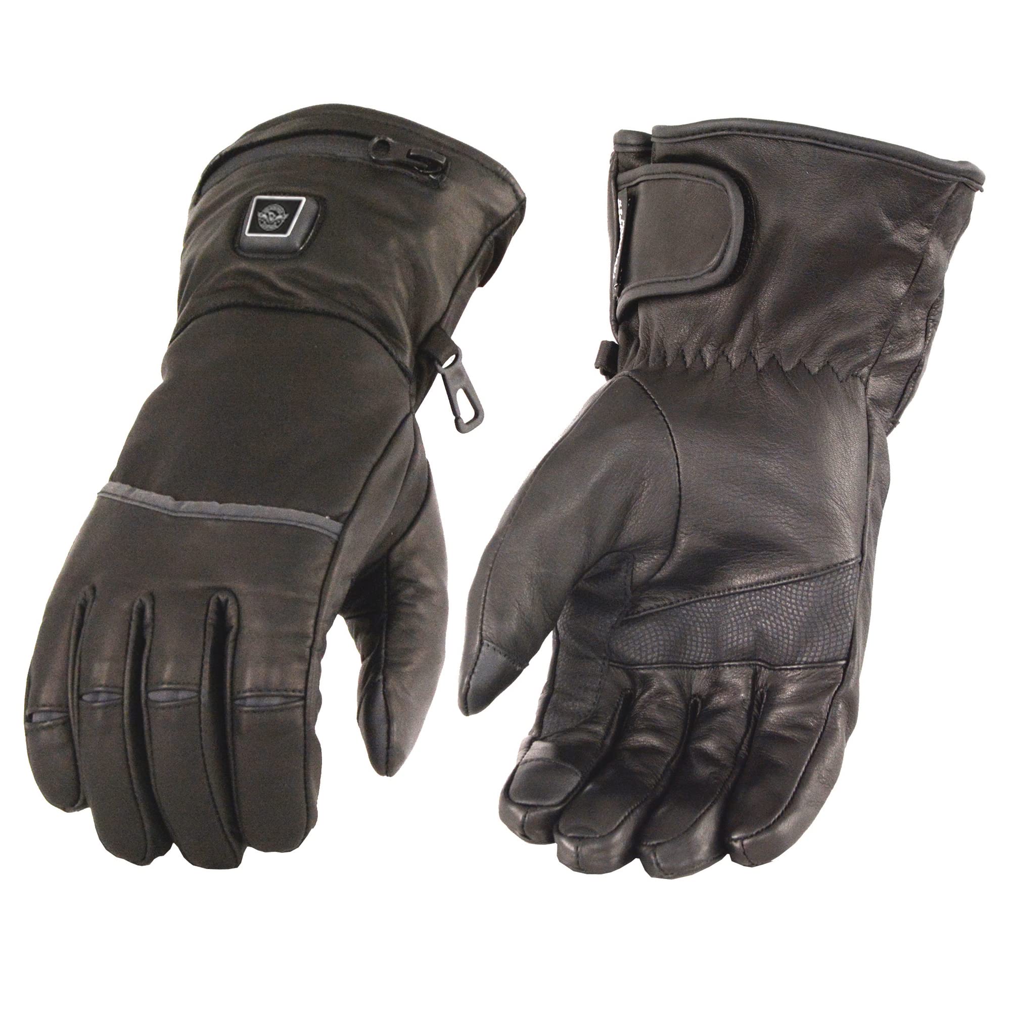 Milwaukee Leather Men's Heated Waterproof Motorcycle Gloves - Touchscreen Compatible for Winter Riding & Outdoor Activities