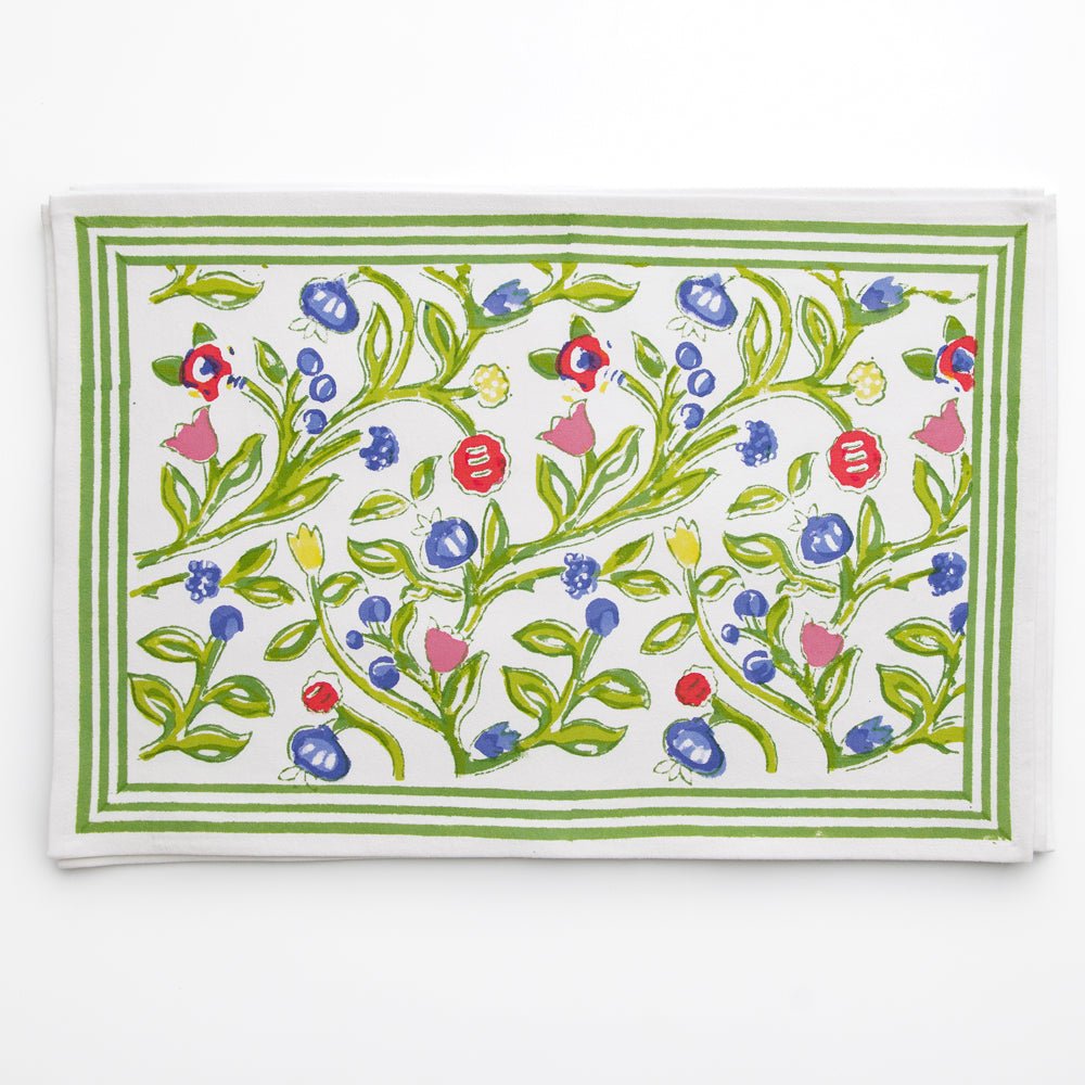 Emma Placemat Set of 4 - Premium Cotton Table Mats for Dining, Kitchen & Home Decor - Washable & Durable Placemats for Everyday Use & Special Occasions