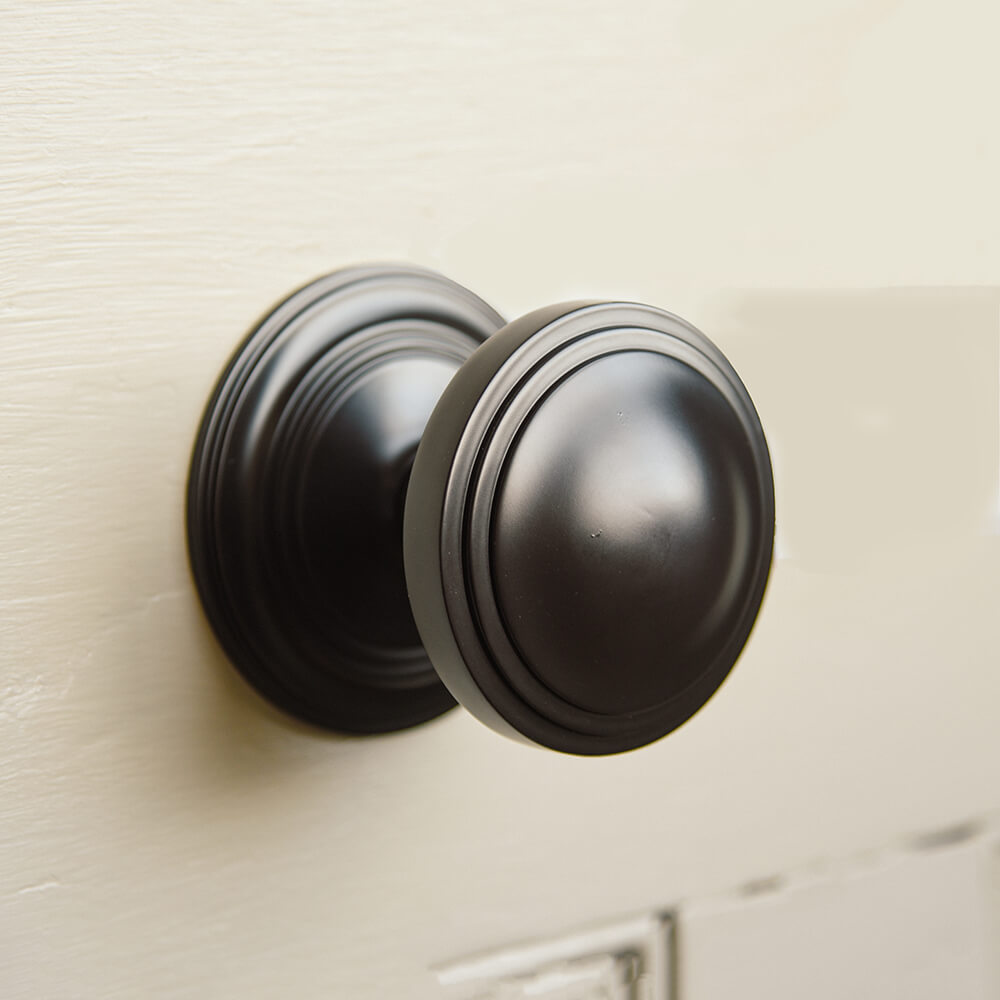 Vintage Bronze Round Art Deco Door Handle - Elegant Cabinet & Drawer Pull for Home Decor, Furniture Restoration, and DIY Projects