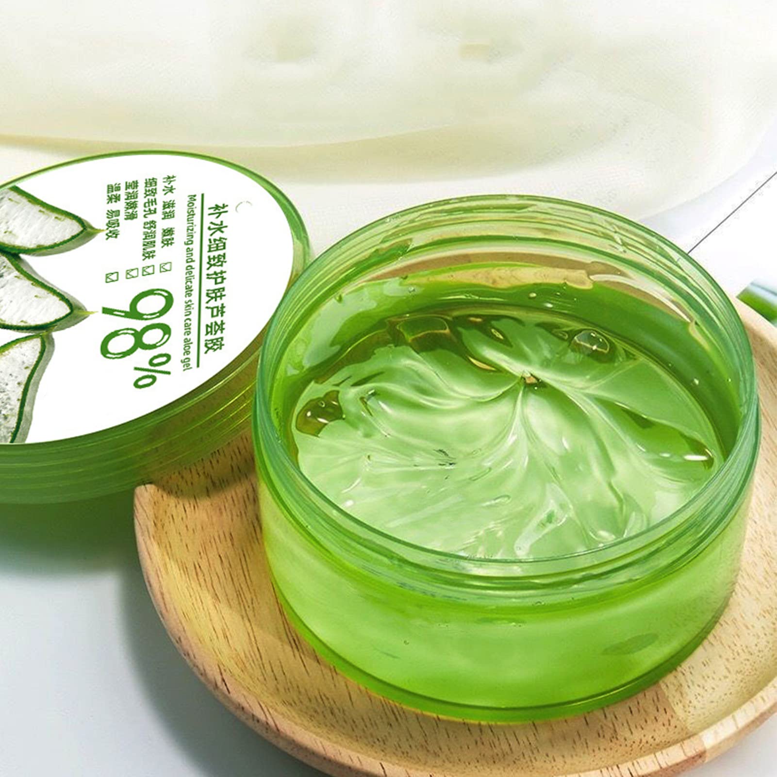 Organic Aloe Vera Gel for Face & Body - Soothing After Sun Repair, Hydrating Moisturizer for Dry Skin, Reduces Pores - Perfect for Sunburn Relief, Daily Skincare & Post-Workout Recovery