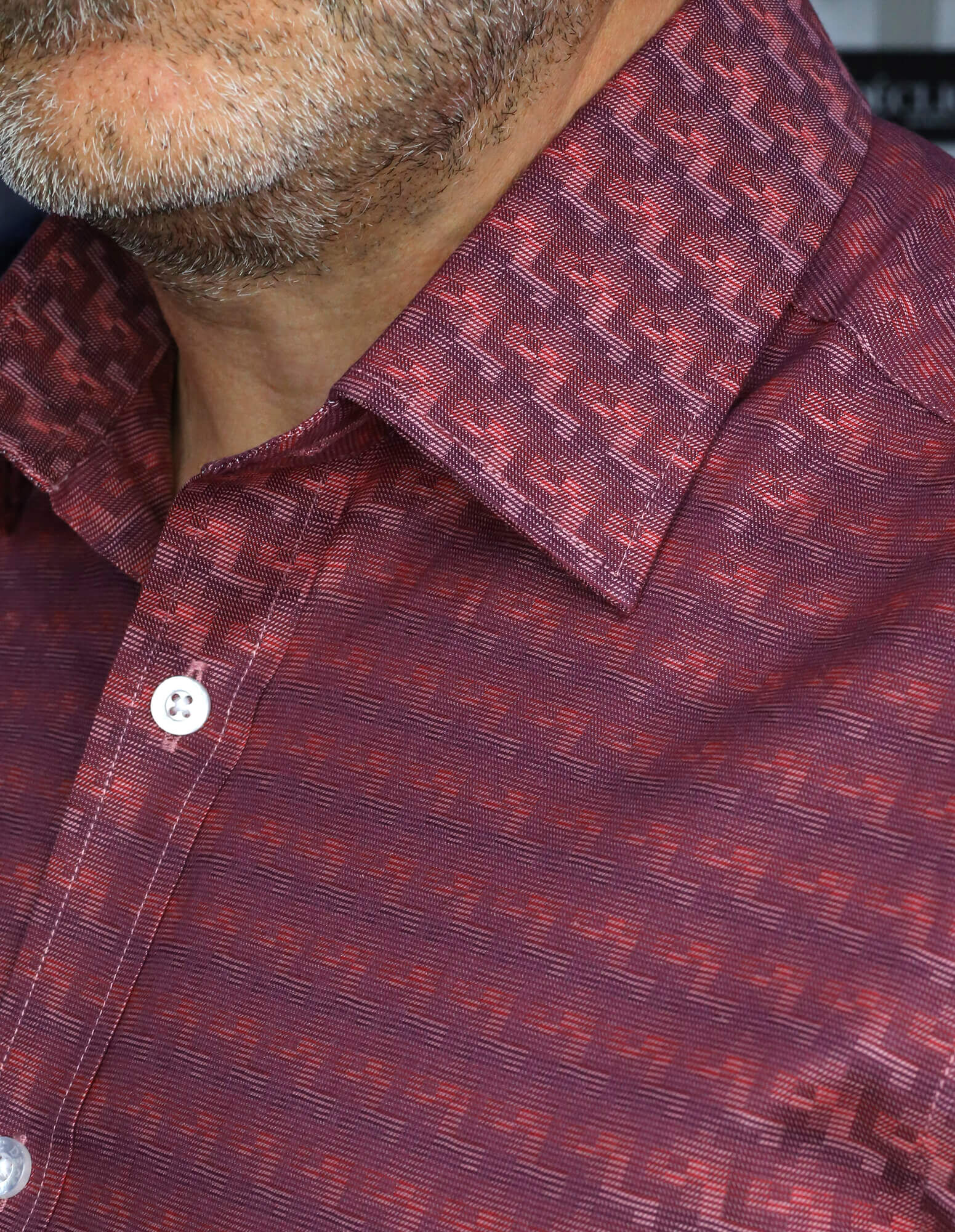 DÉCLIC Tronx Stylish Patterned Button-Down Shirt for Men - Red Casual Wear for Office, Party & Everyday Outfits