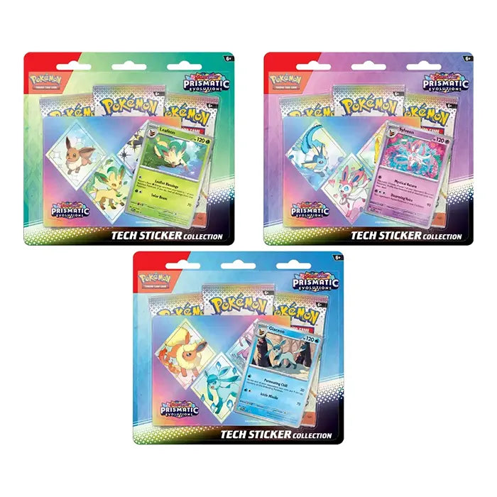 Pokemon Prismatic Evolutions Sticker Collection - 100+ Colorful Vinyl Stickers for Scrapbooking, Laptops & Water Bottles | Official Pokemon Merchandise