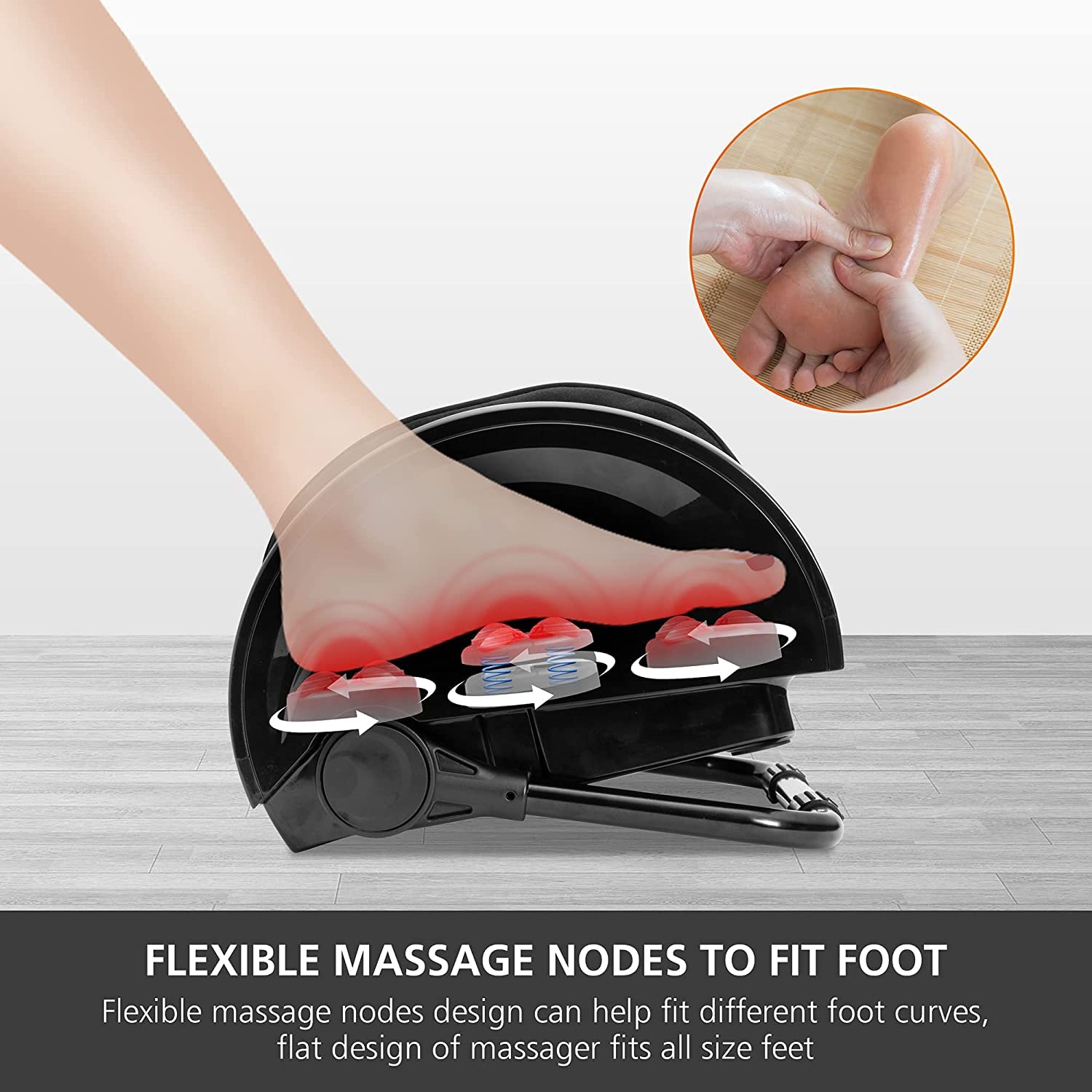 Snailax Shiatsu Massage Cushion with Heat - Kneading Back Massager for Home & Office - Foot Massager Machine with Heating - Perfect for Stress Relief & Muscle Relaxation at Work or Home